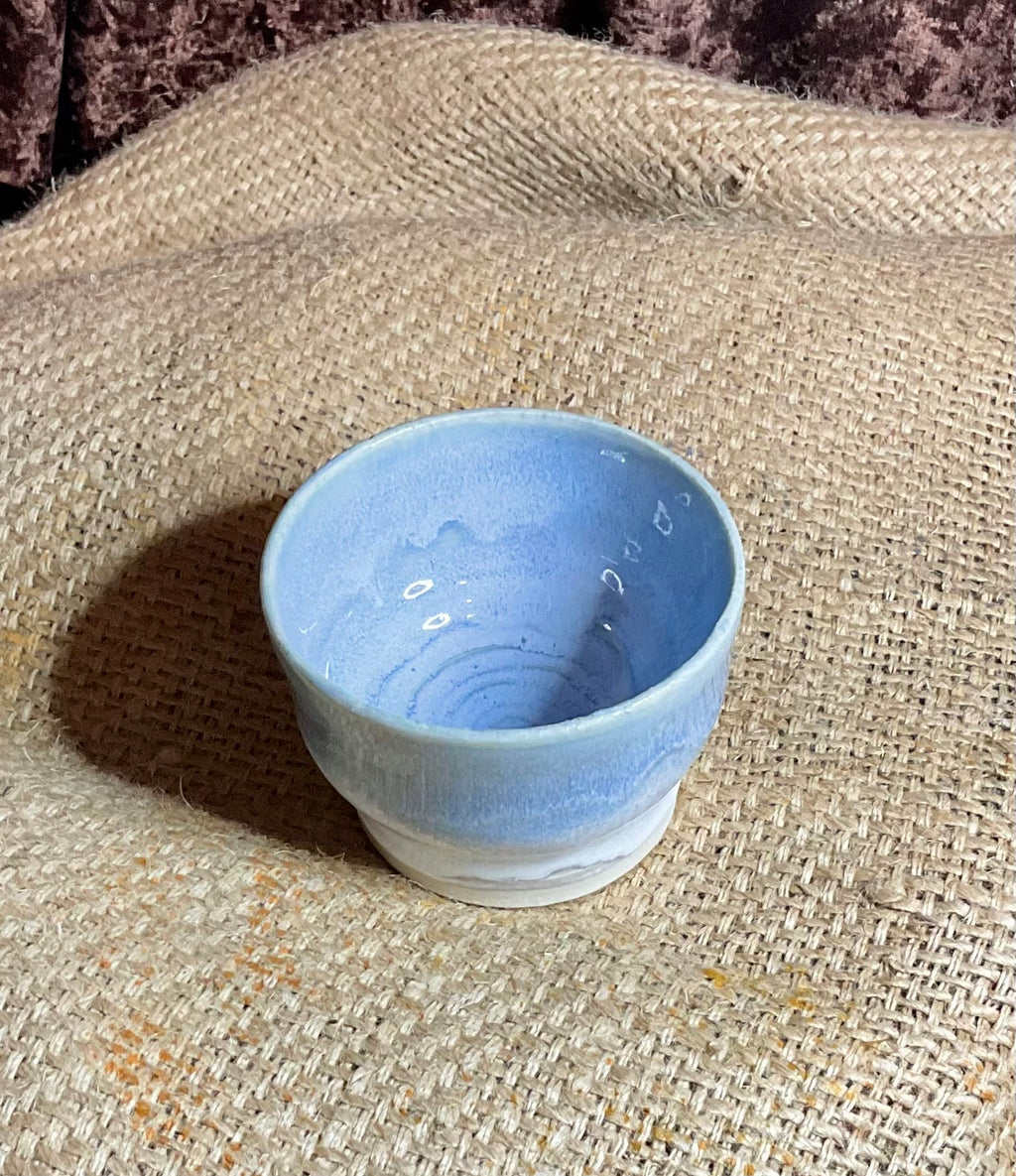 Pottery small glacier blue bowl