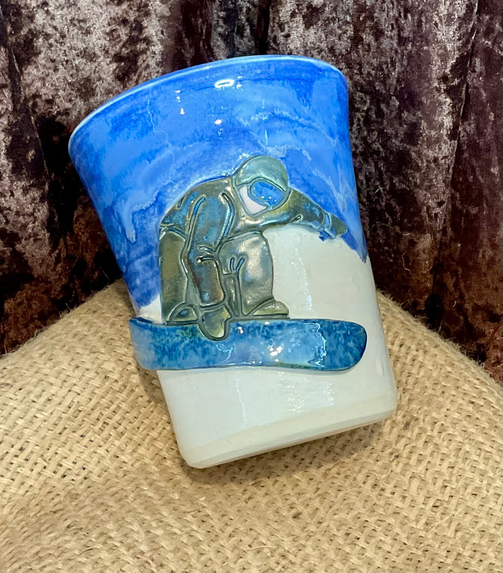 Pottery- snowboard mug