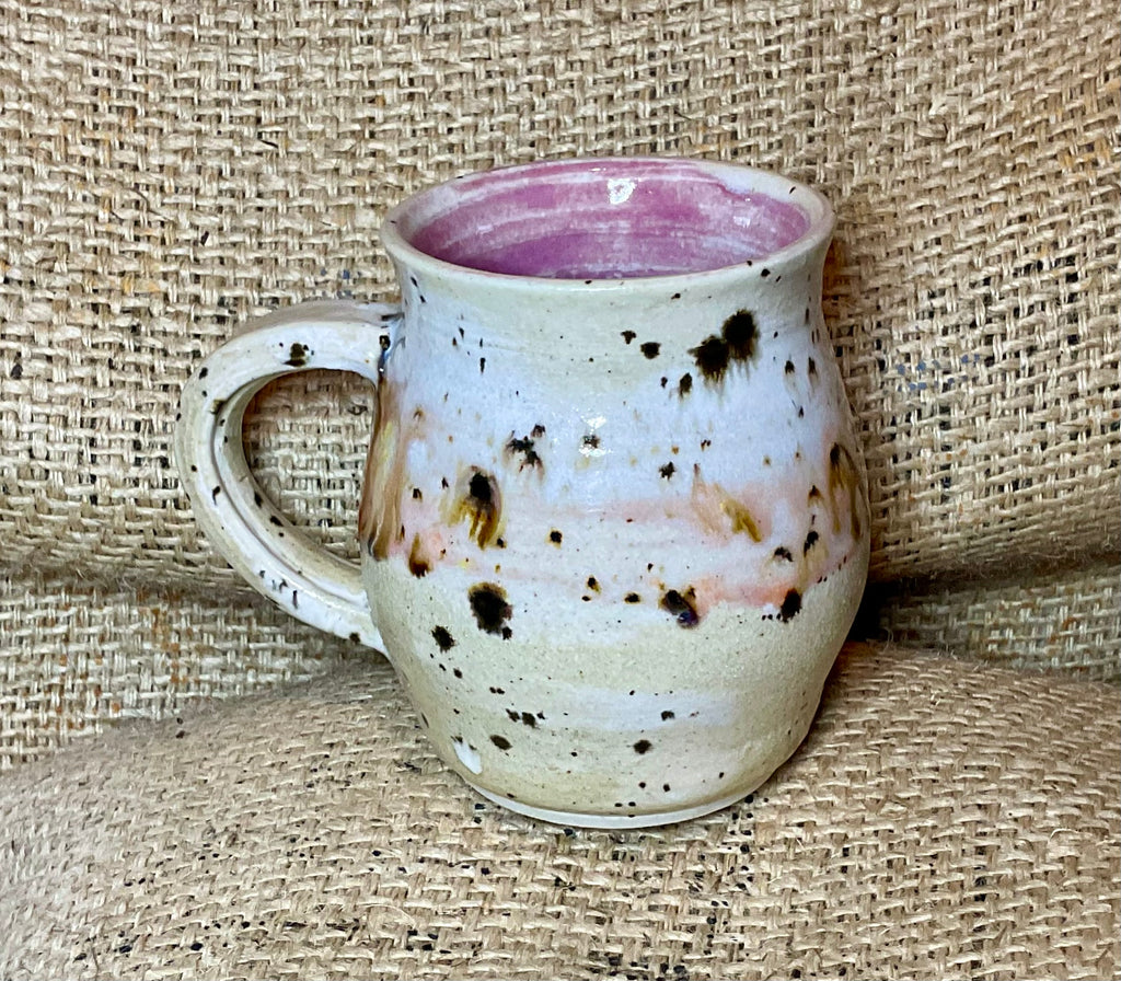 Pottery- pink petal mug