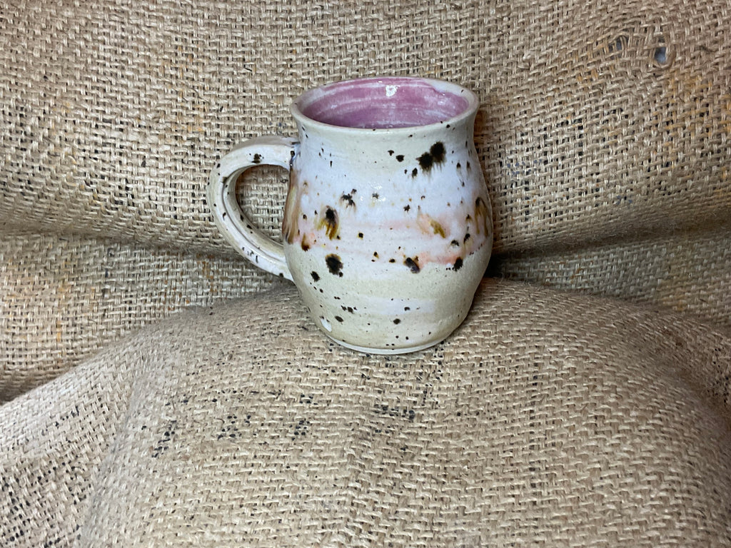 Pottery- pink petal mug