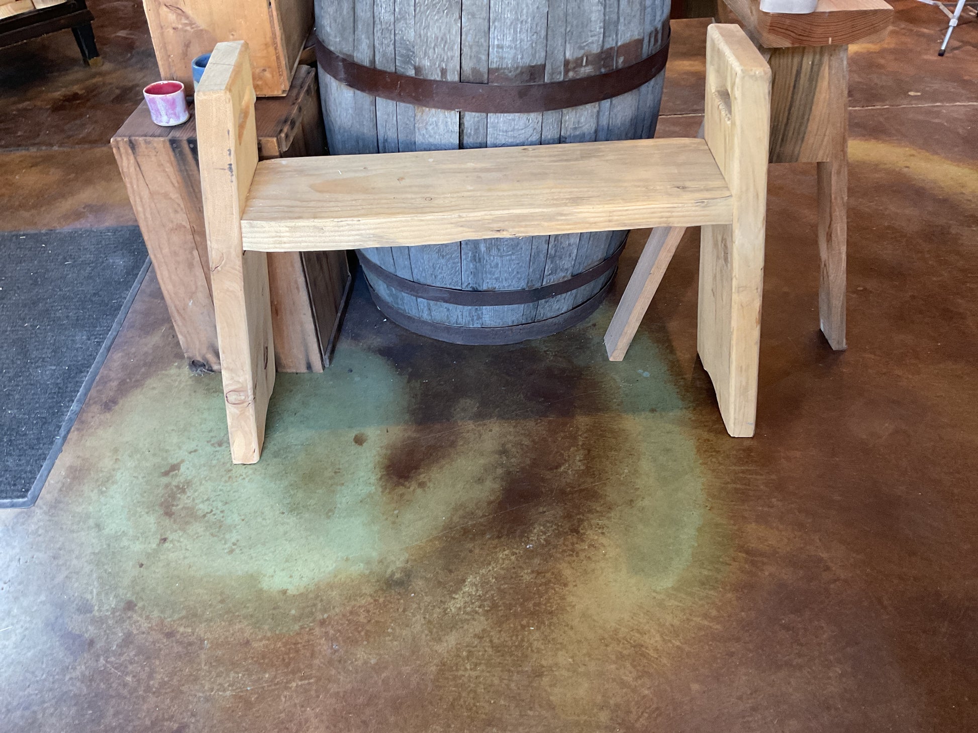 Slanted bench