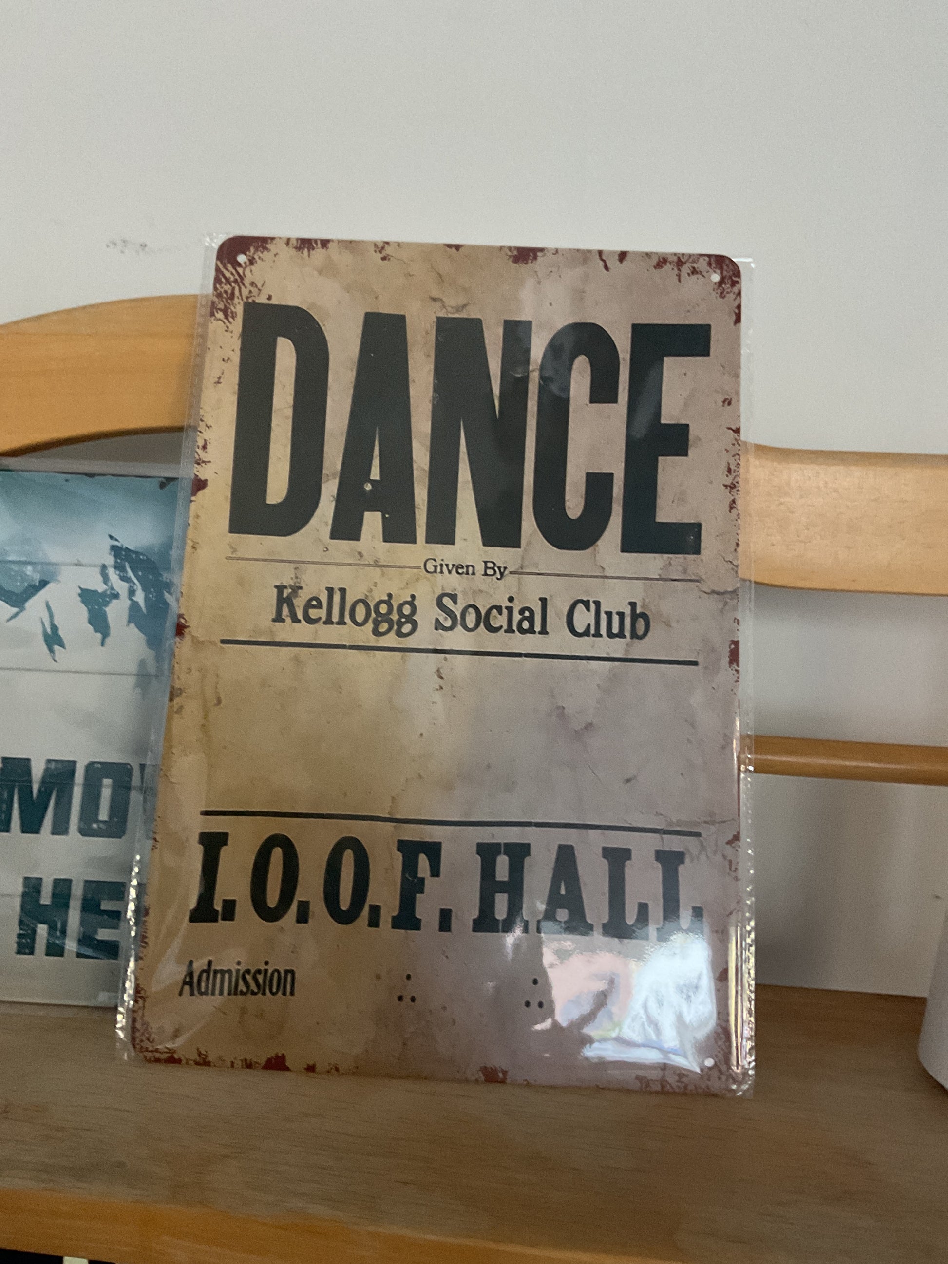 Sign- Kellogg social club