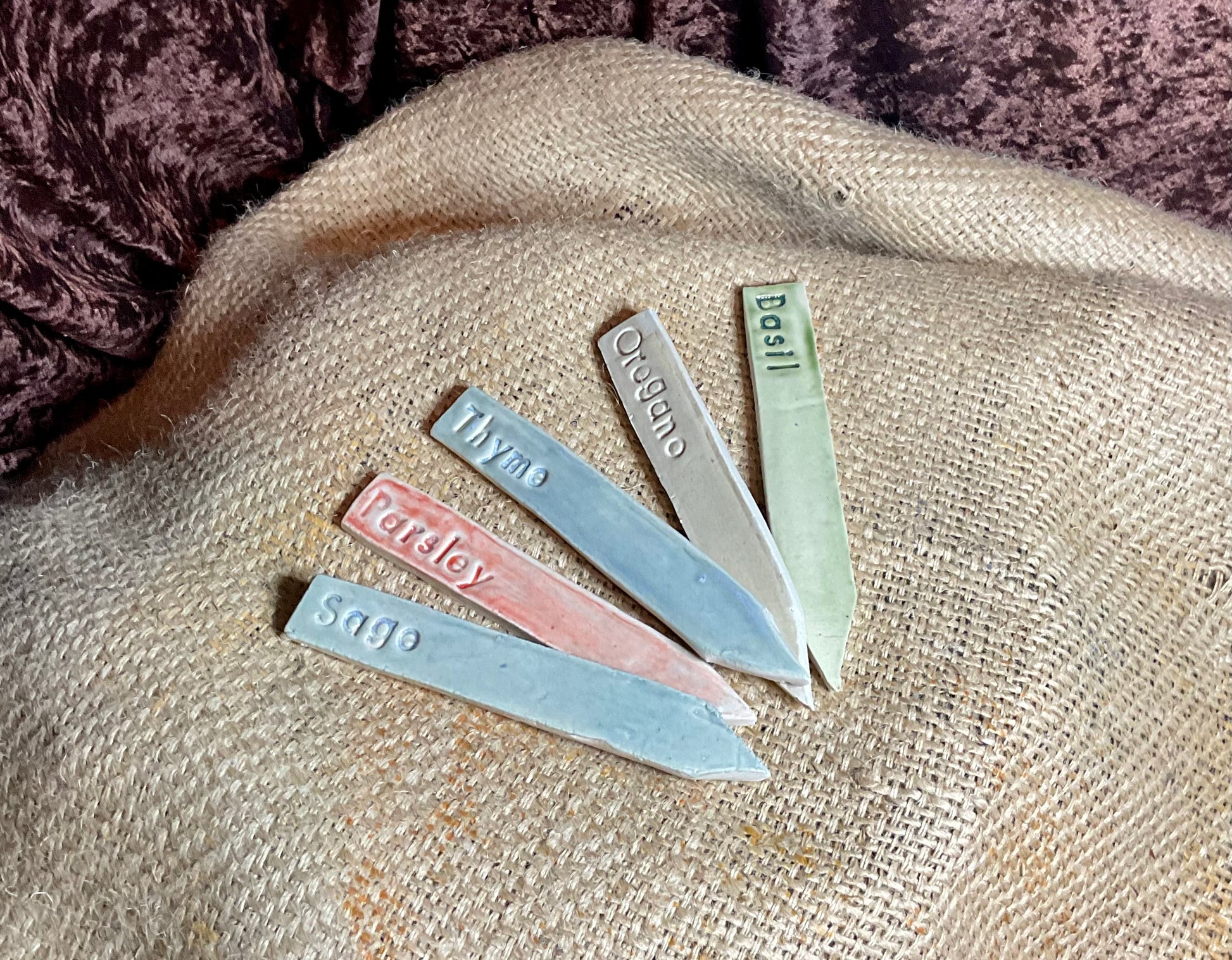 Pottery garden stakes