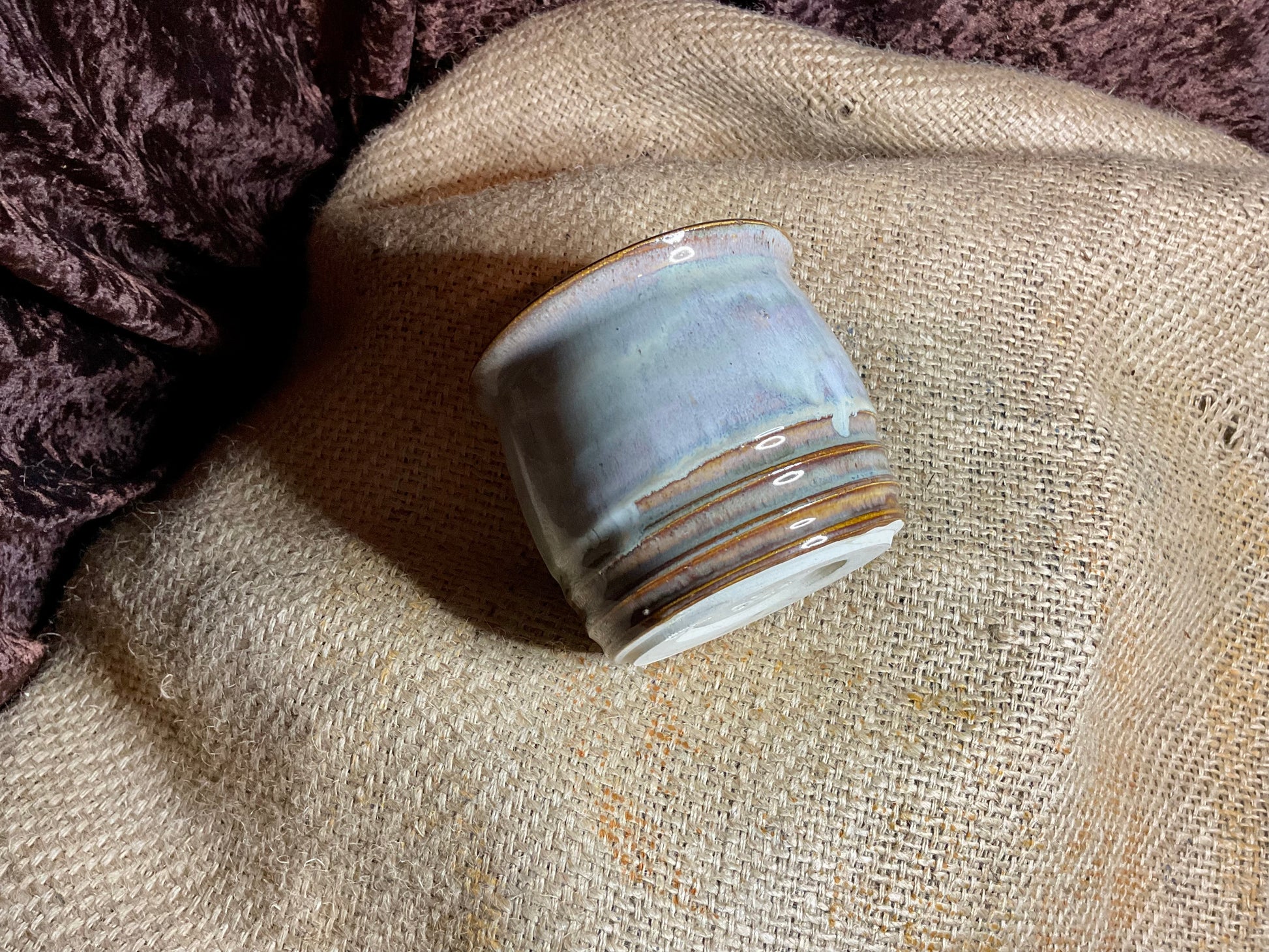 Pottery opal luster planter
