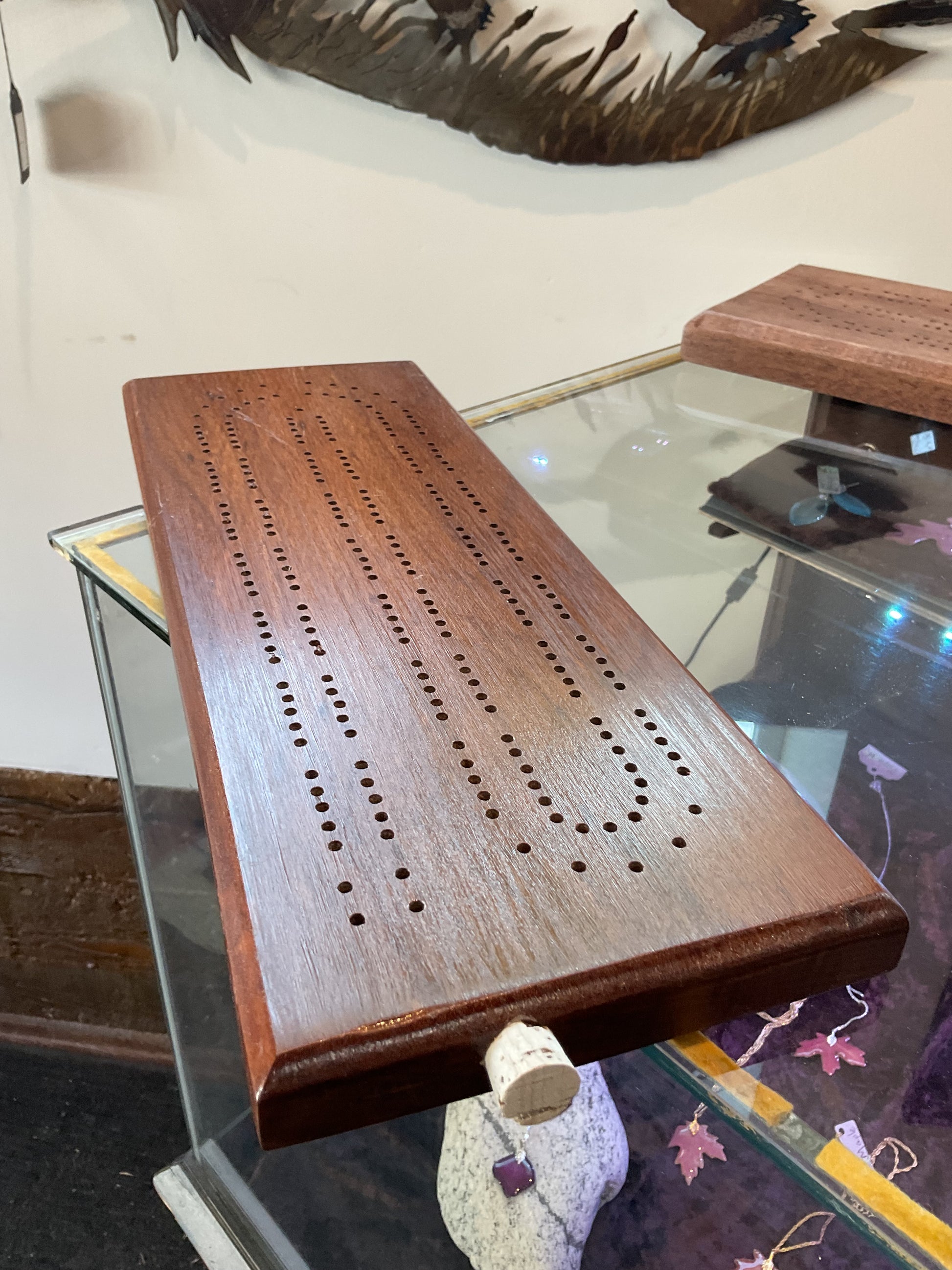 cribbage board - mahogany
