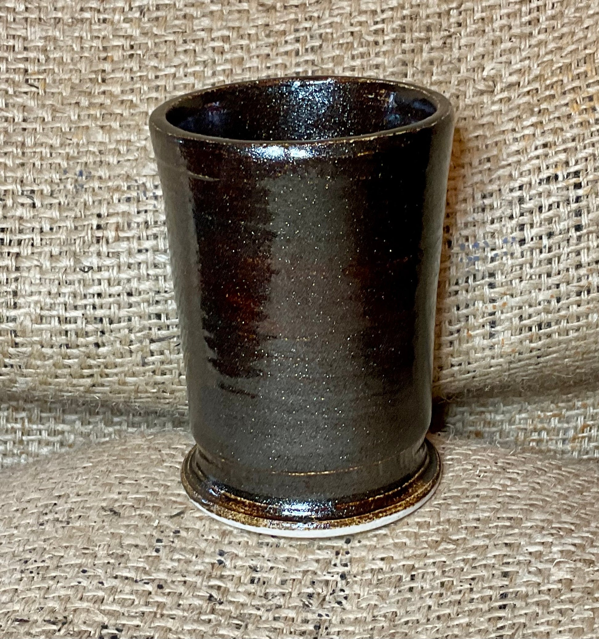 Pottery- gold sparkle goblet