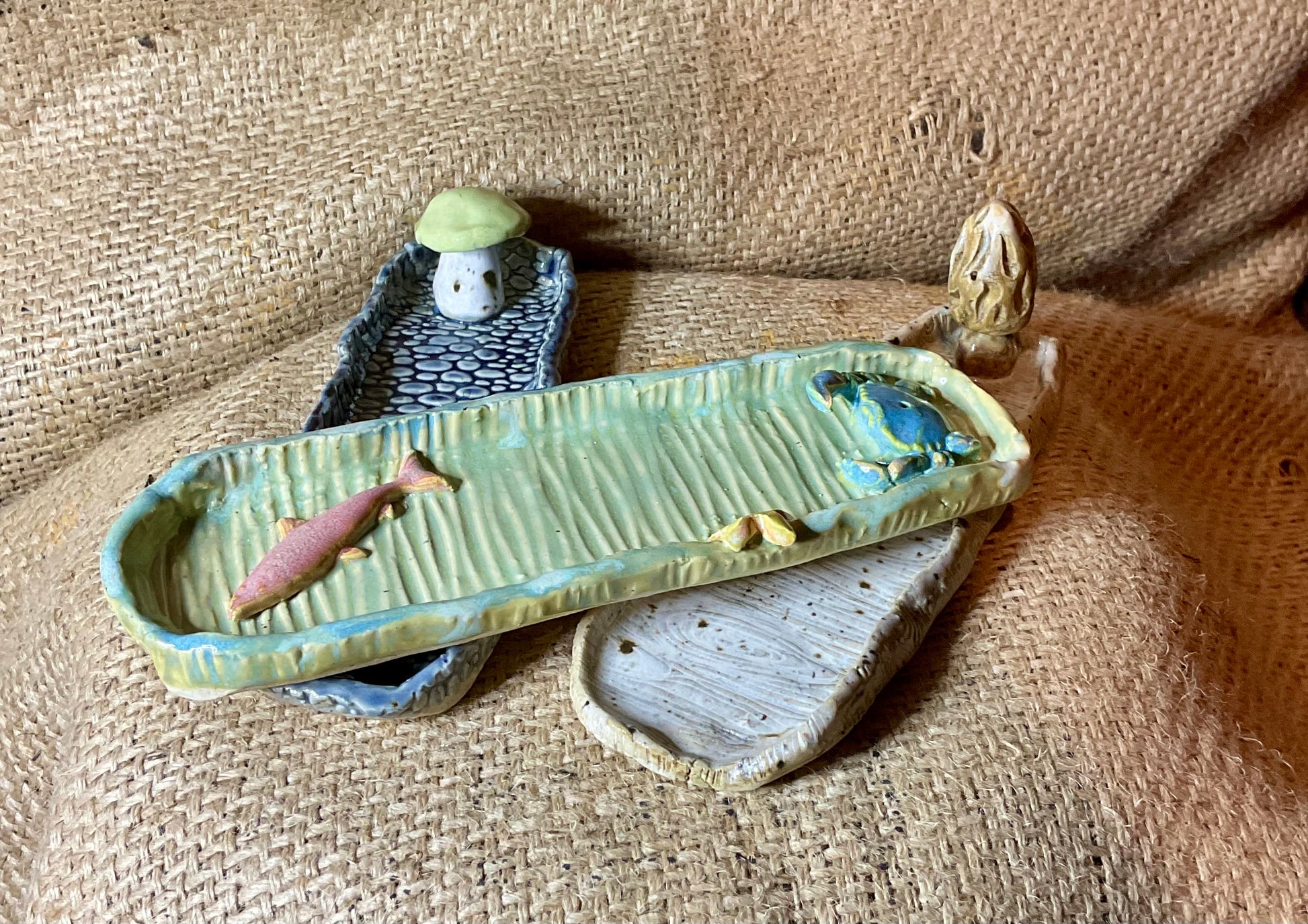 Pottery- Incense holder … assorted
