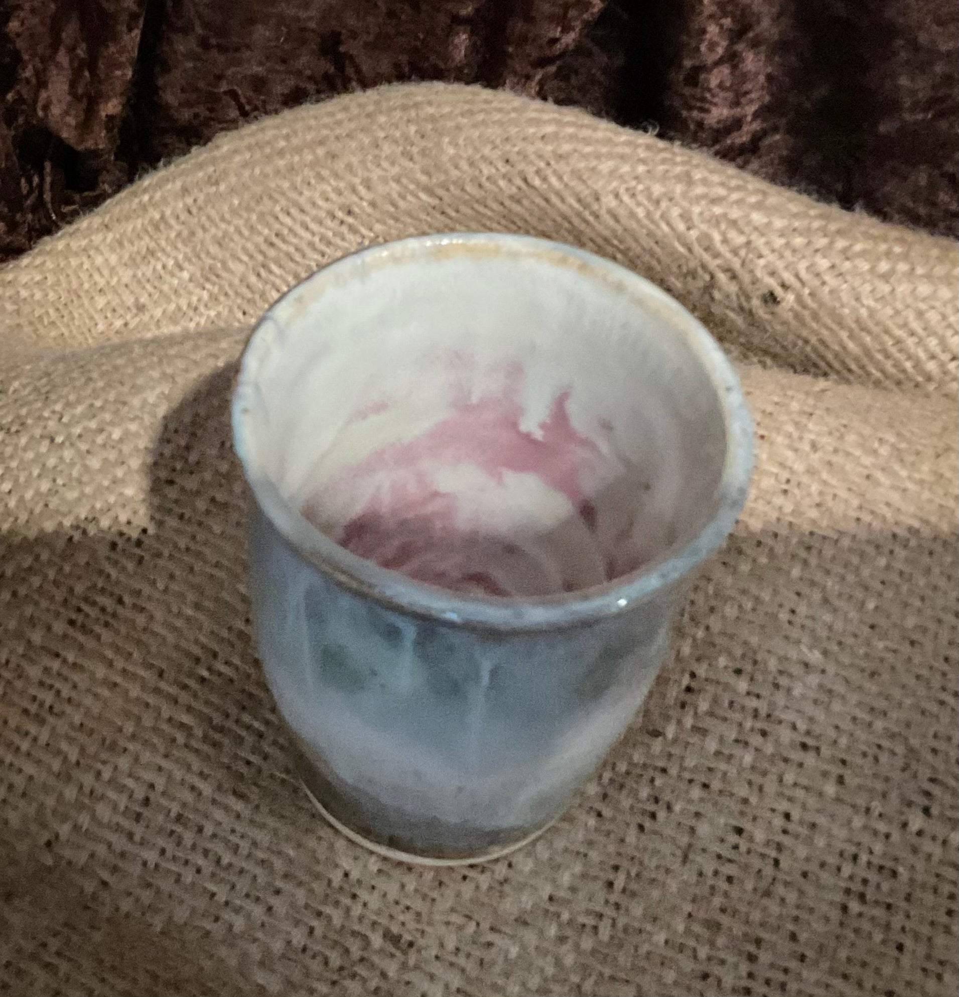 Pottery Opal luster cup