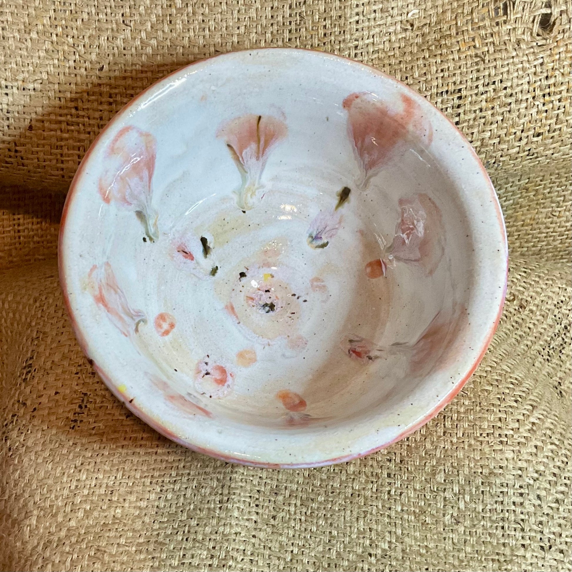 Pottery- pink petal bowl
