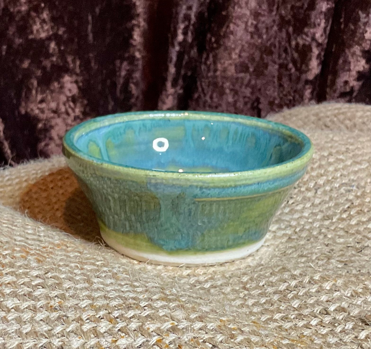 Pottery small Fun green bowl