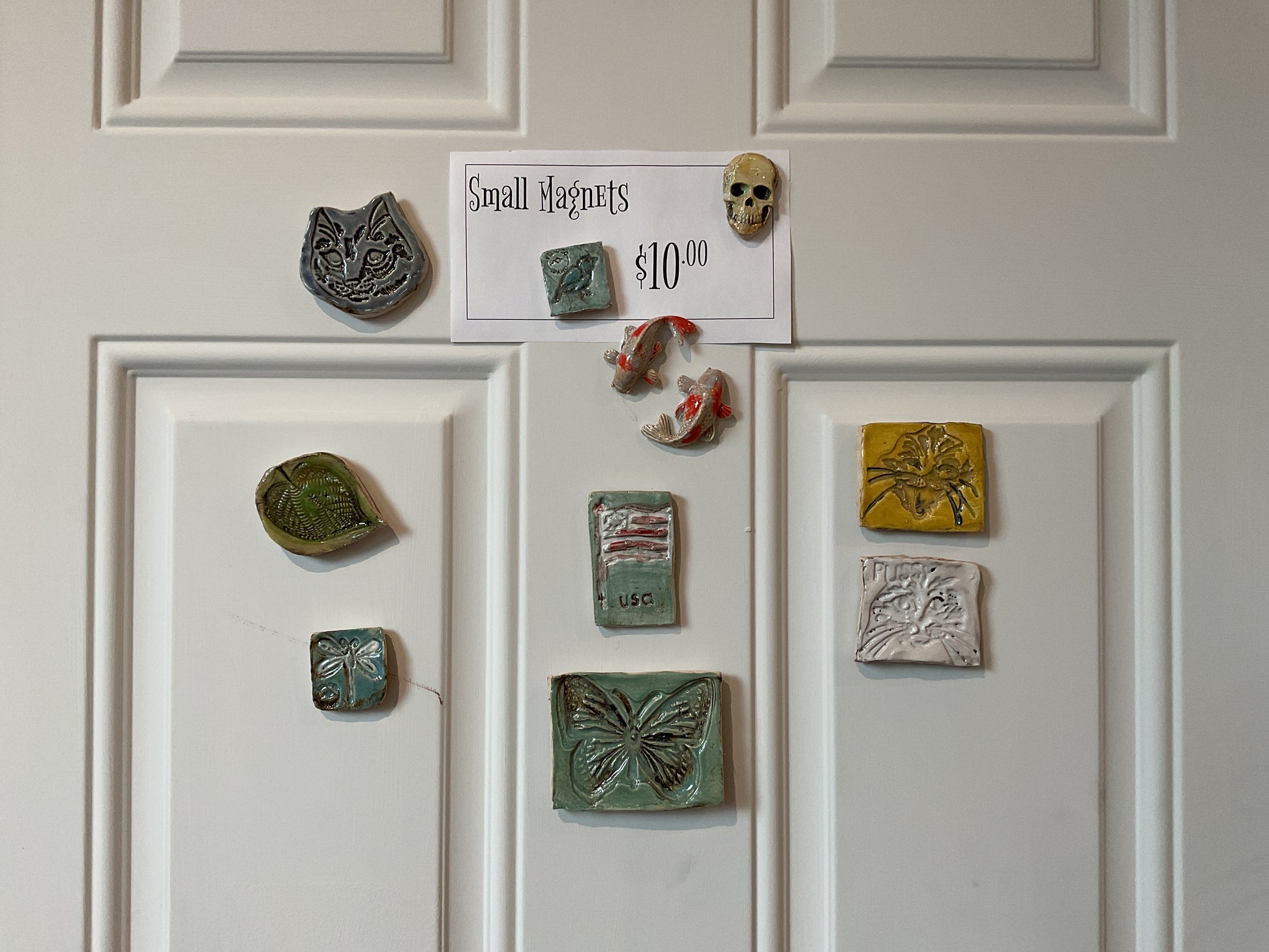 Pottery- clay magnets small