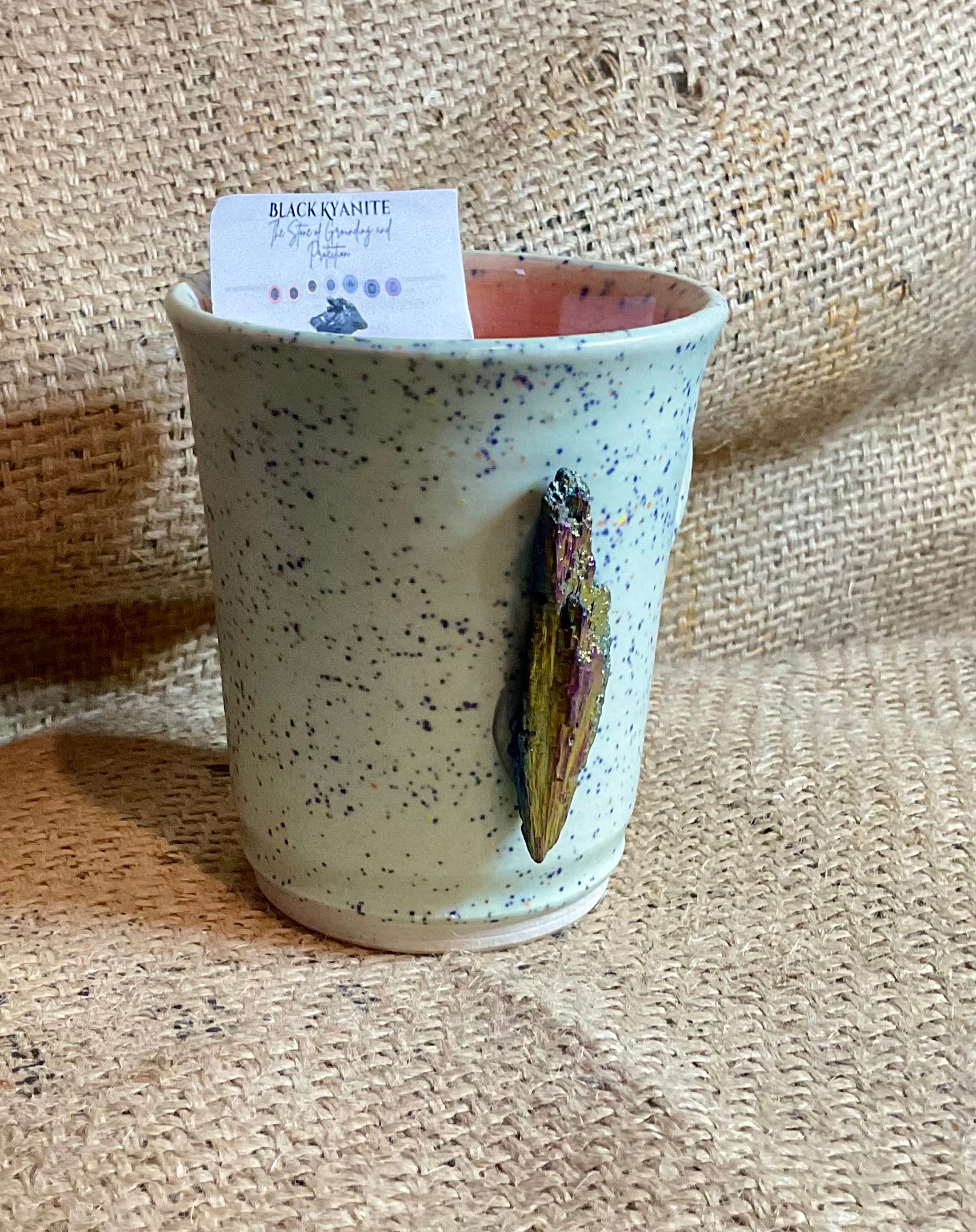 Pottery- rainbow kyanite mug