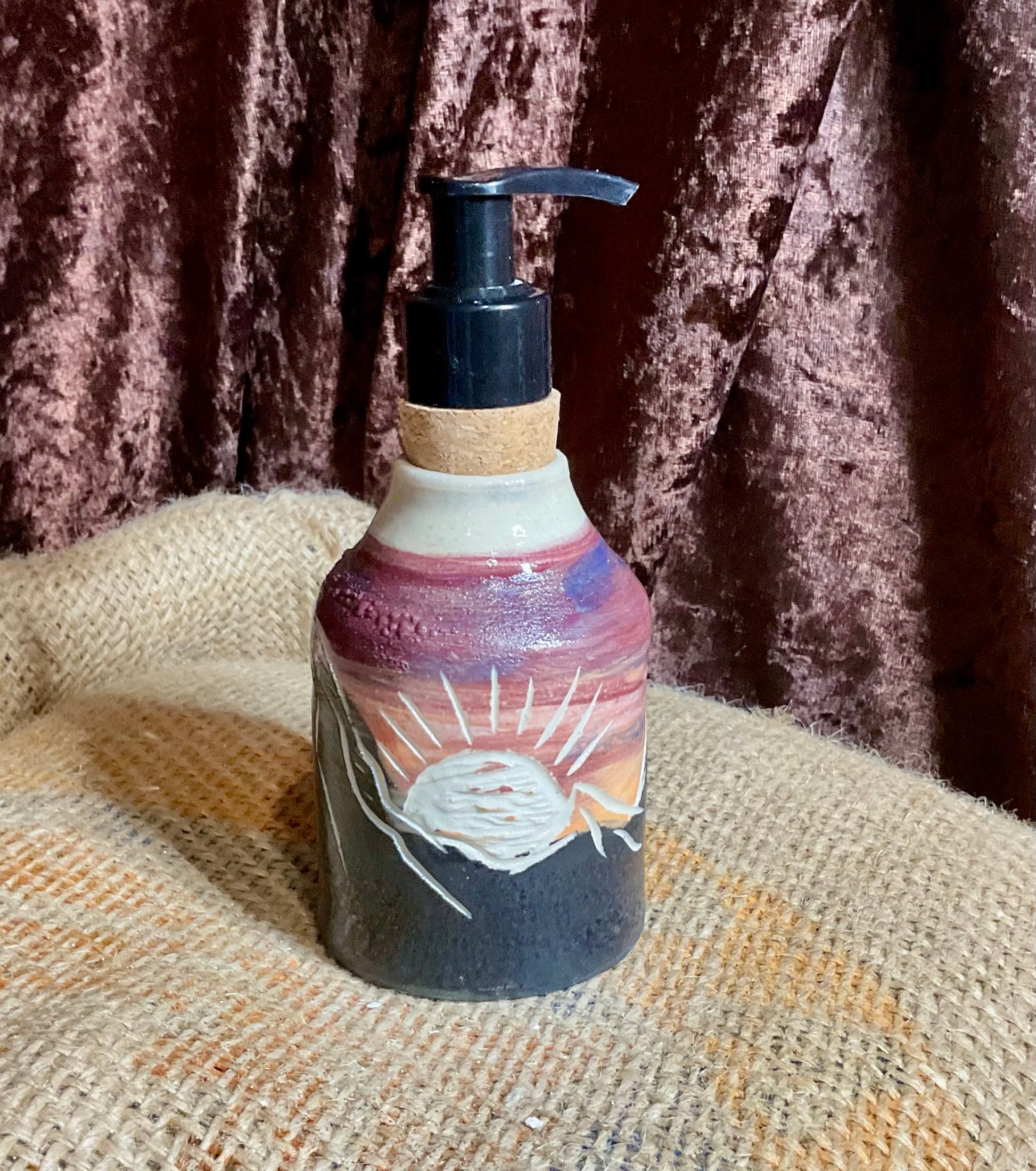 Pottery- Sgraffito soap pump