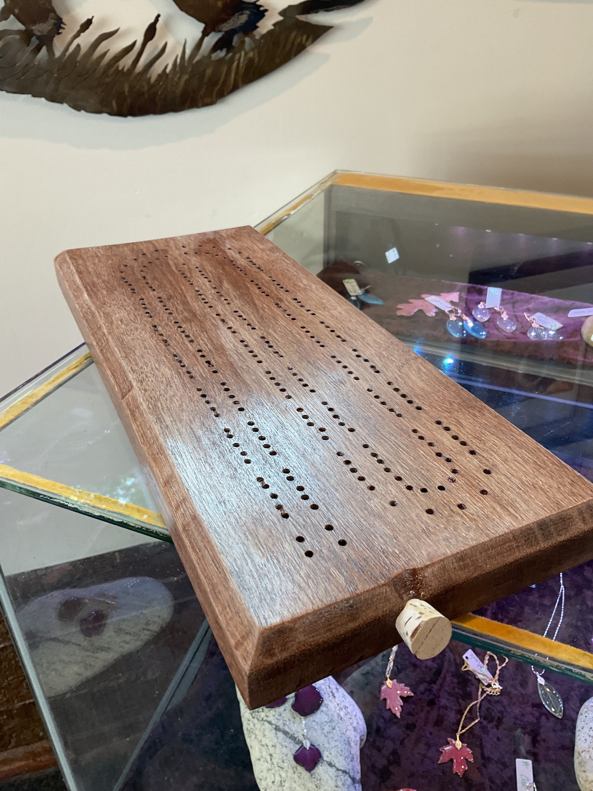 Cribbage board-african heart wood