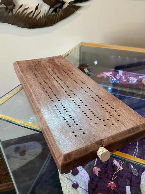 Cribbage board-african heart wood
