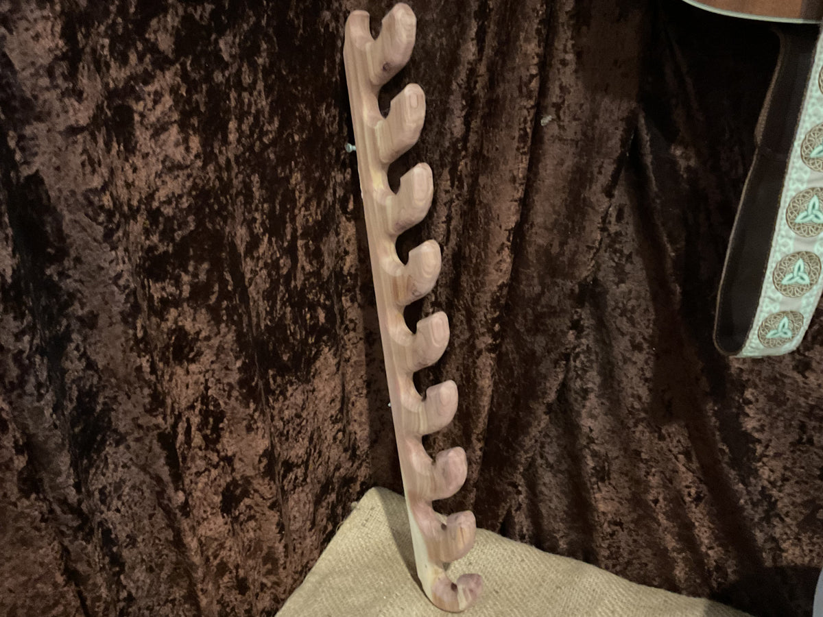 Floating cedar hat rack