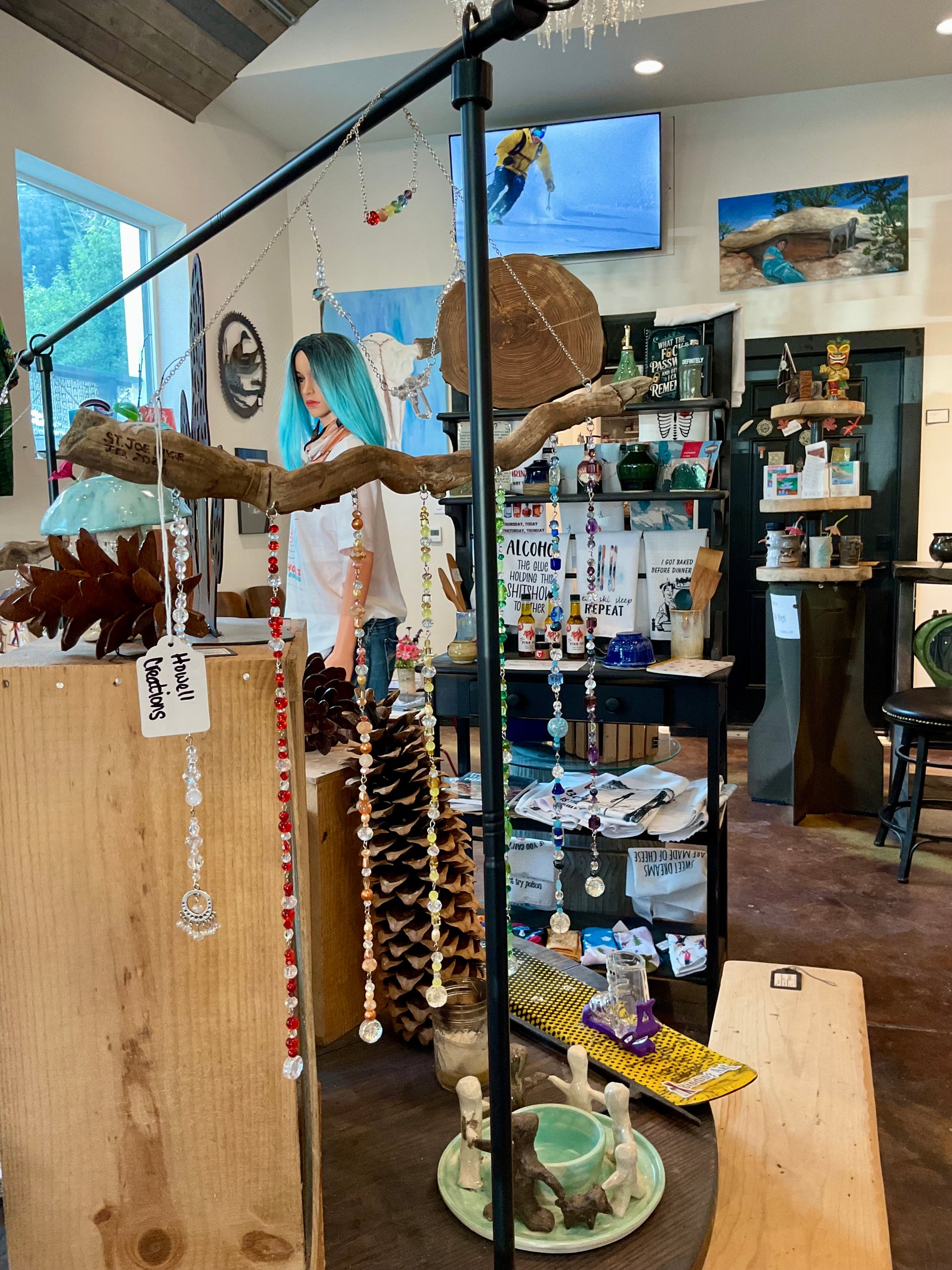 Driftwood and glass beads- St. Joe river