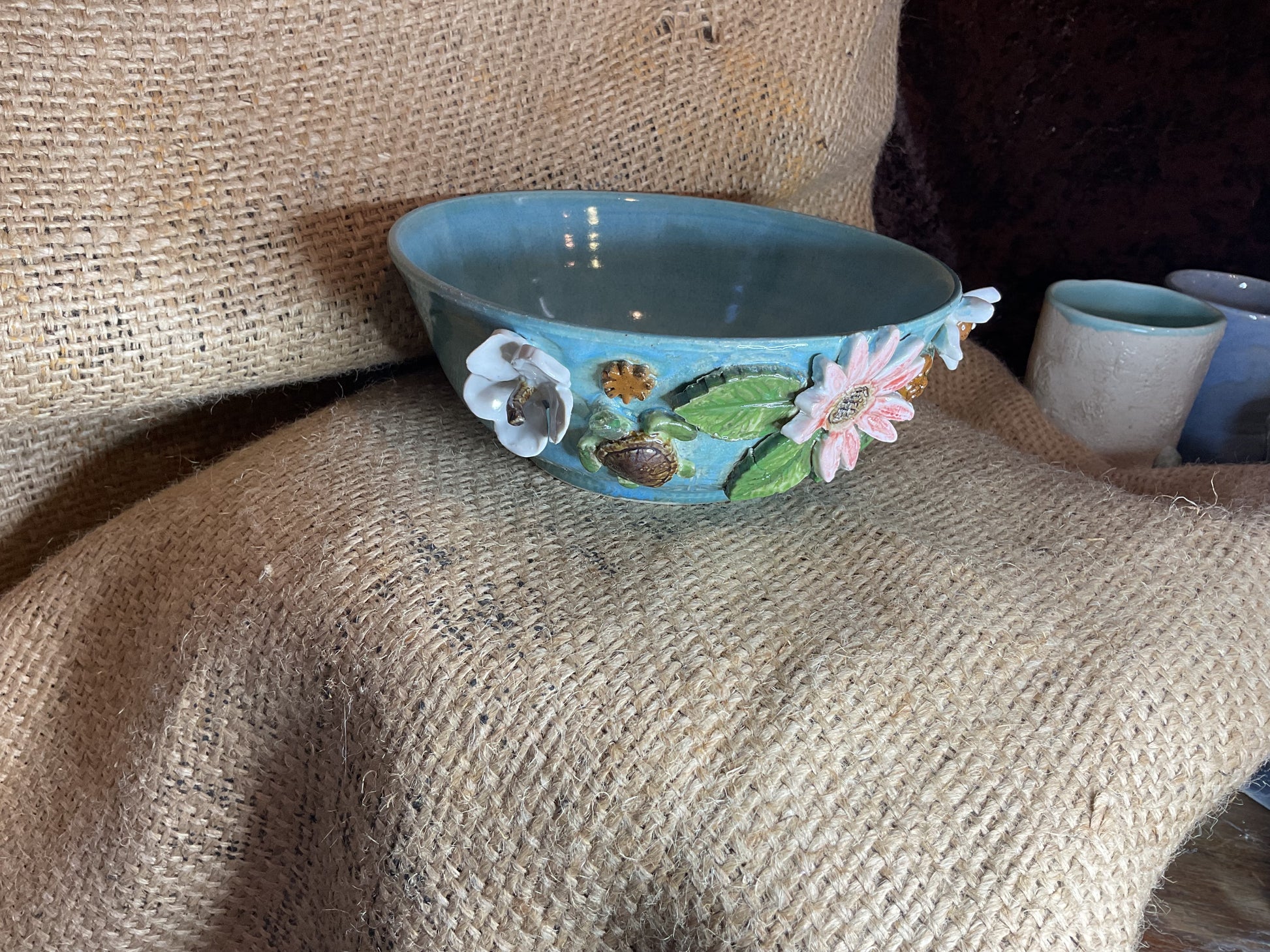 Pottery- koi pond bowl