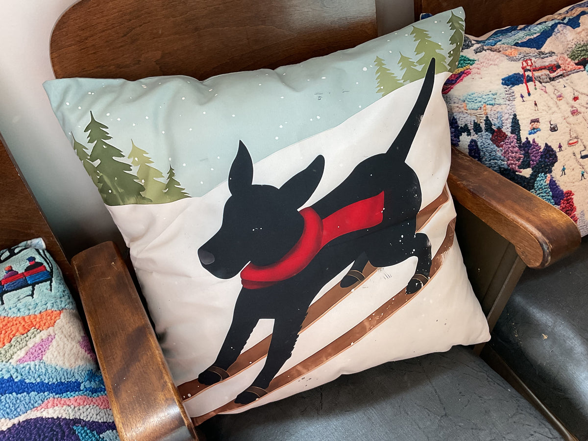 Pillow- Skier dog