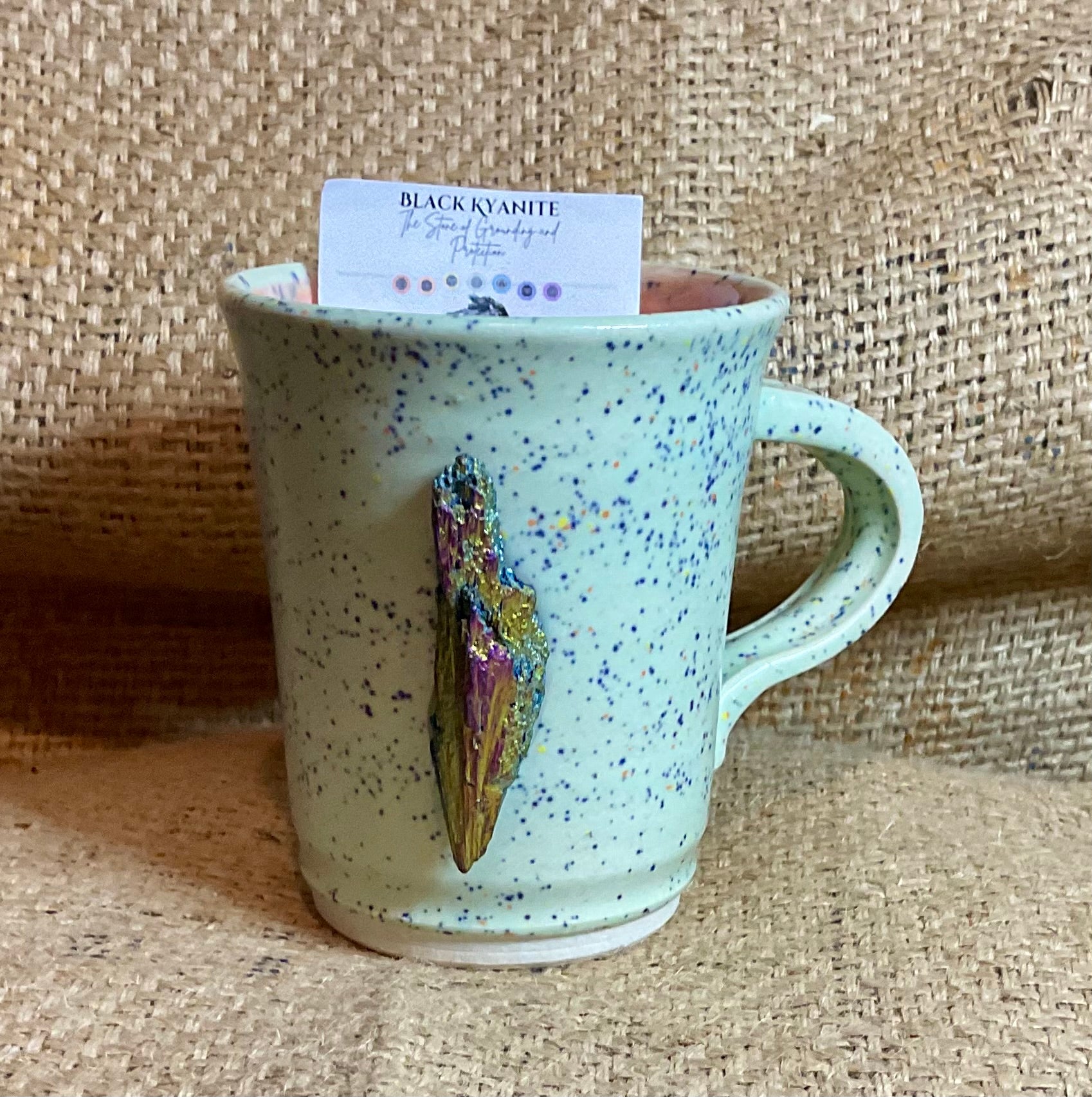 Pottery- rainbow kyanite mug