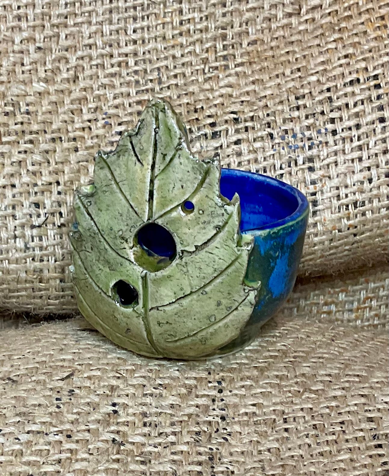 Pottery- herb stripper bowl #2