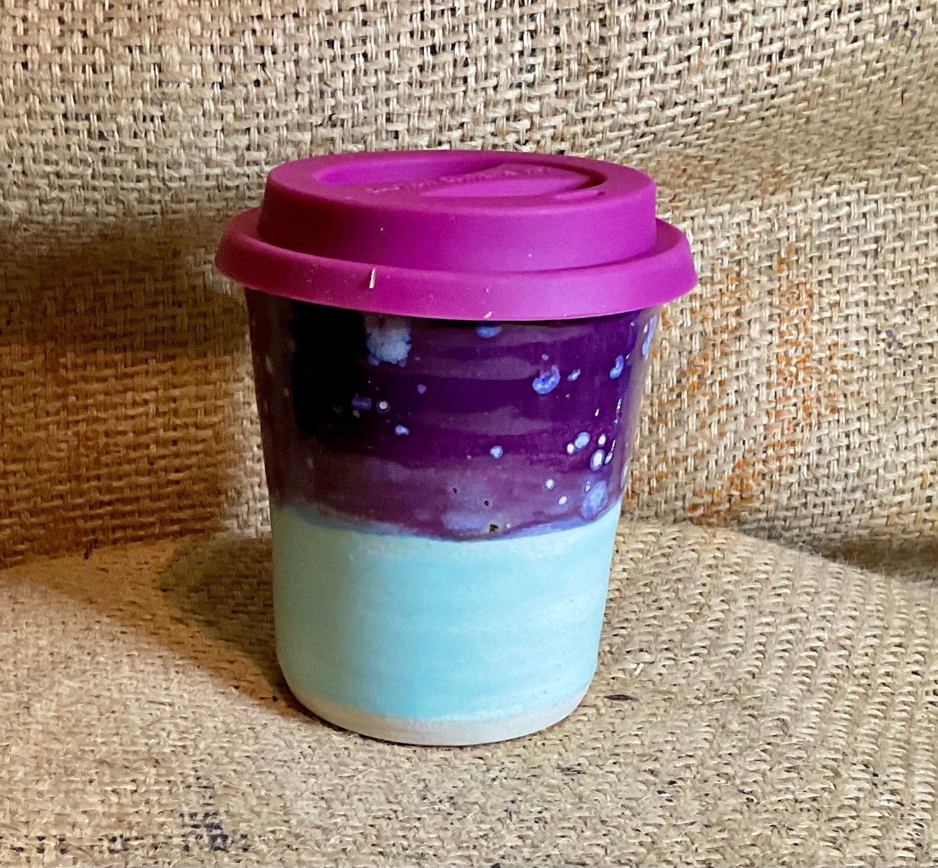 Pottery- purple tumbler