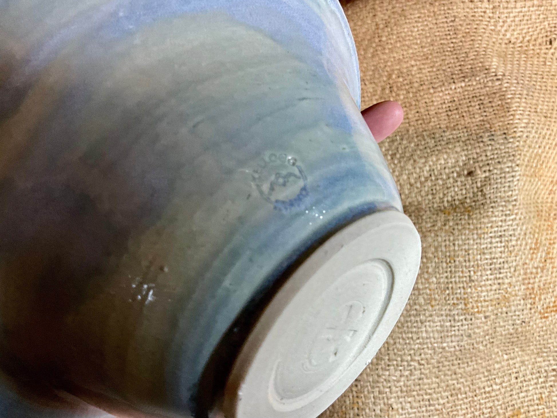 Pottery Glacier blue bowl. Medium