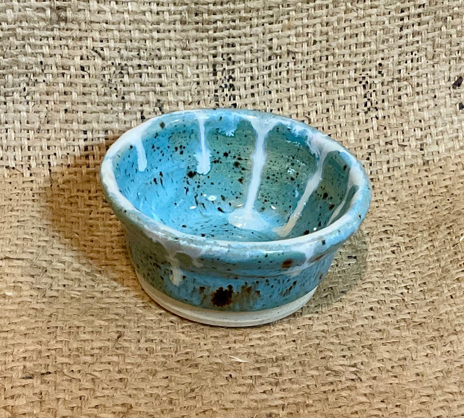 Small bowl speckled blue
