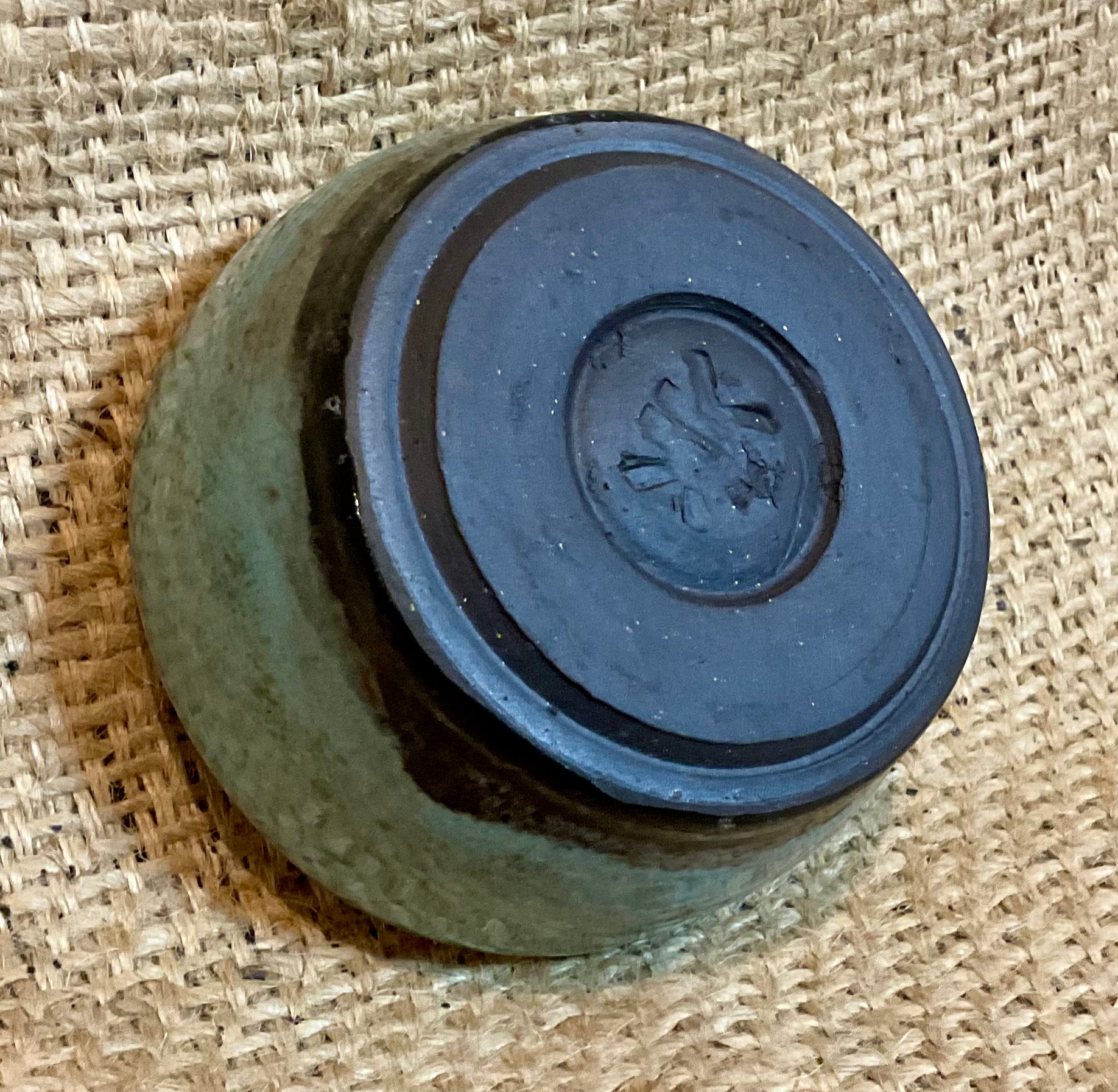 Pottery- small bowl on black clay