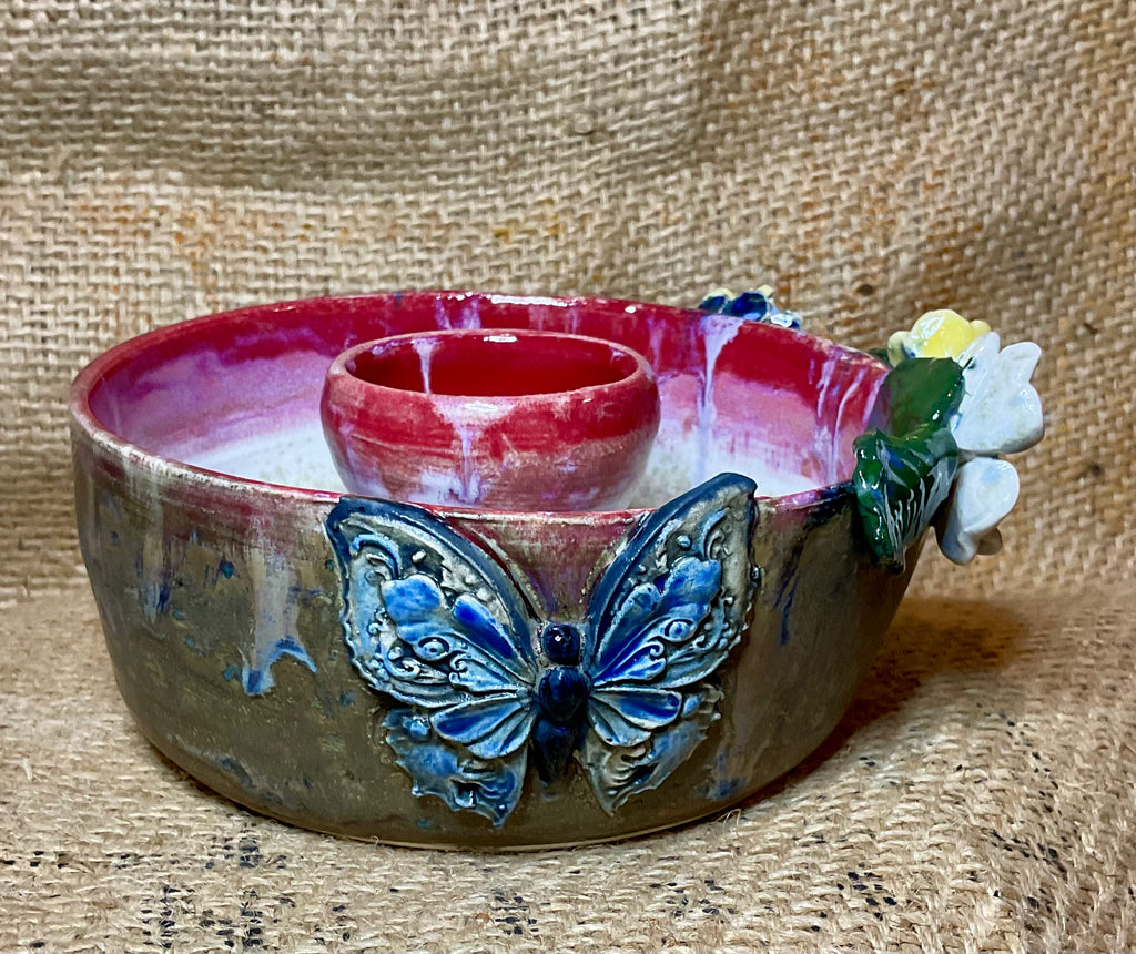 Pottery- tiki volcano bowl