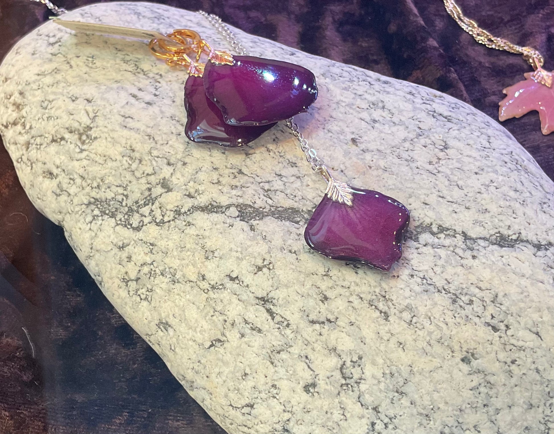 Naturally Forested-Rose necklace