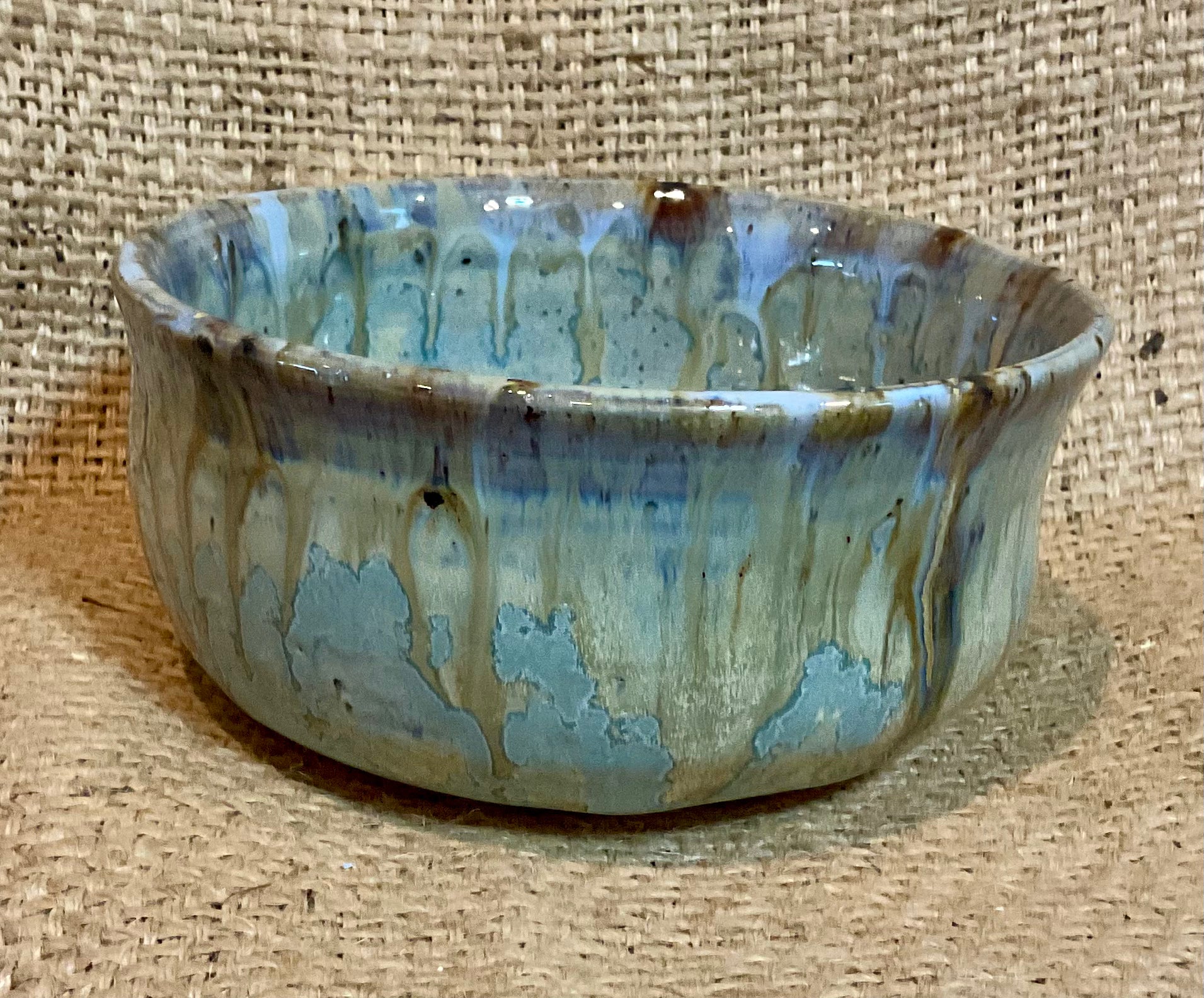 Pottery-gorgeous blue bowl