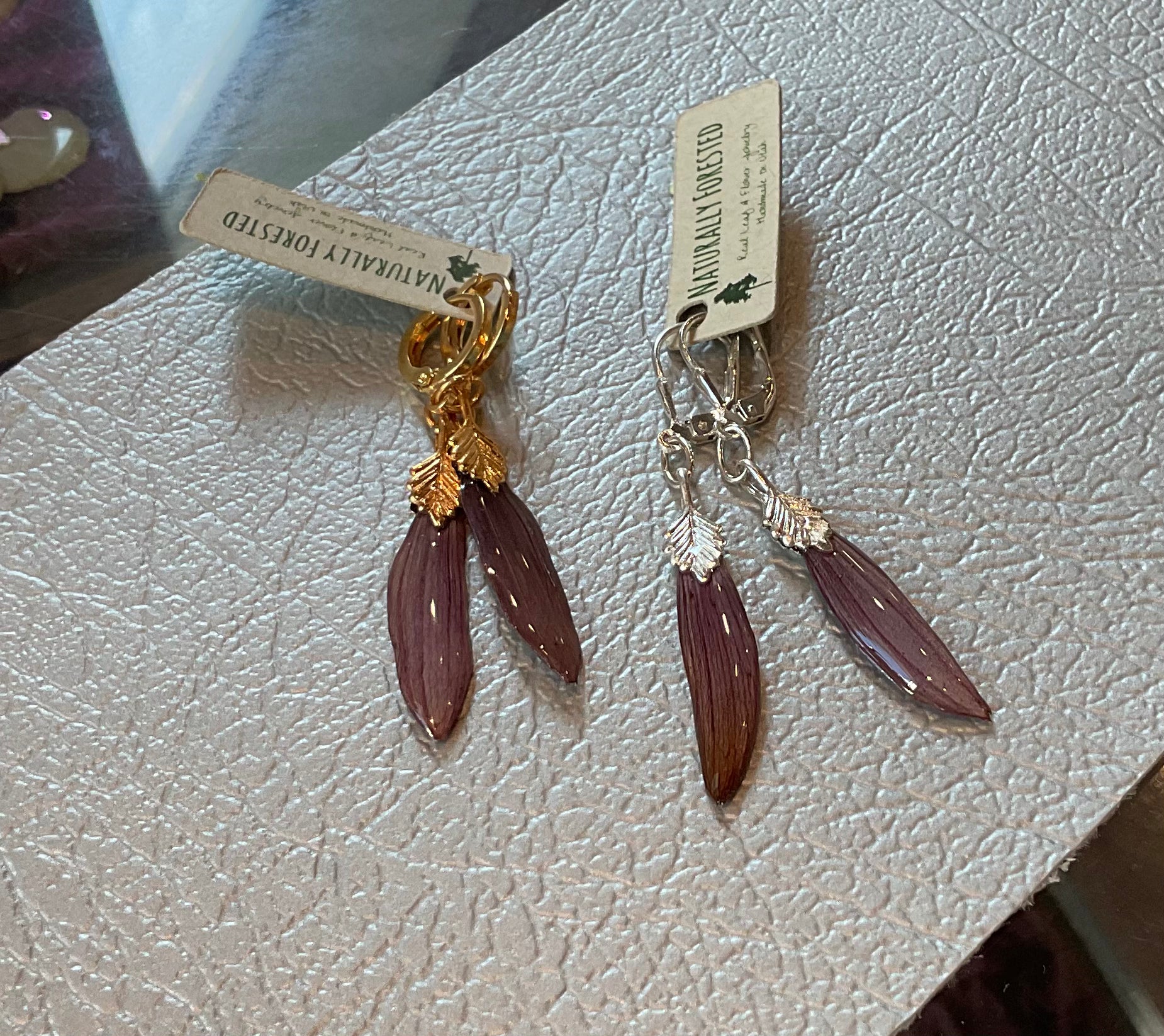 Naturally Forested-Echinacea earrings