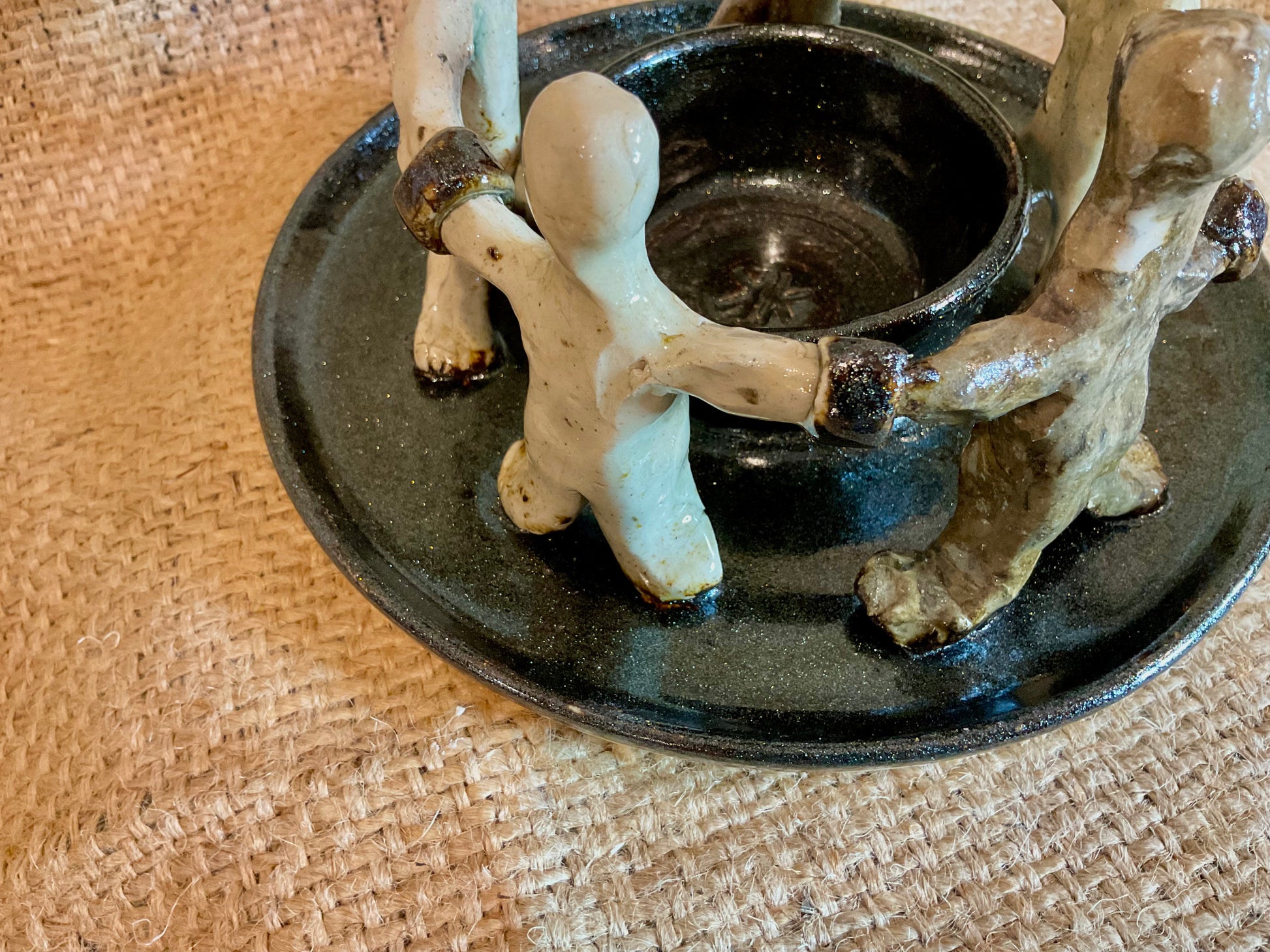 Pottery- ‘Circle of Friends’ candle holder