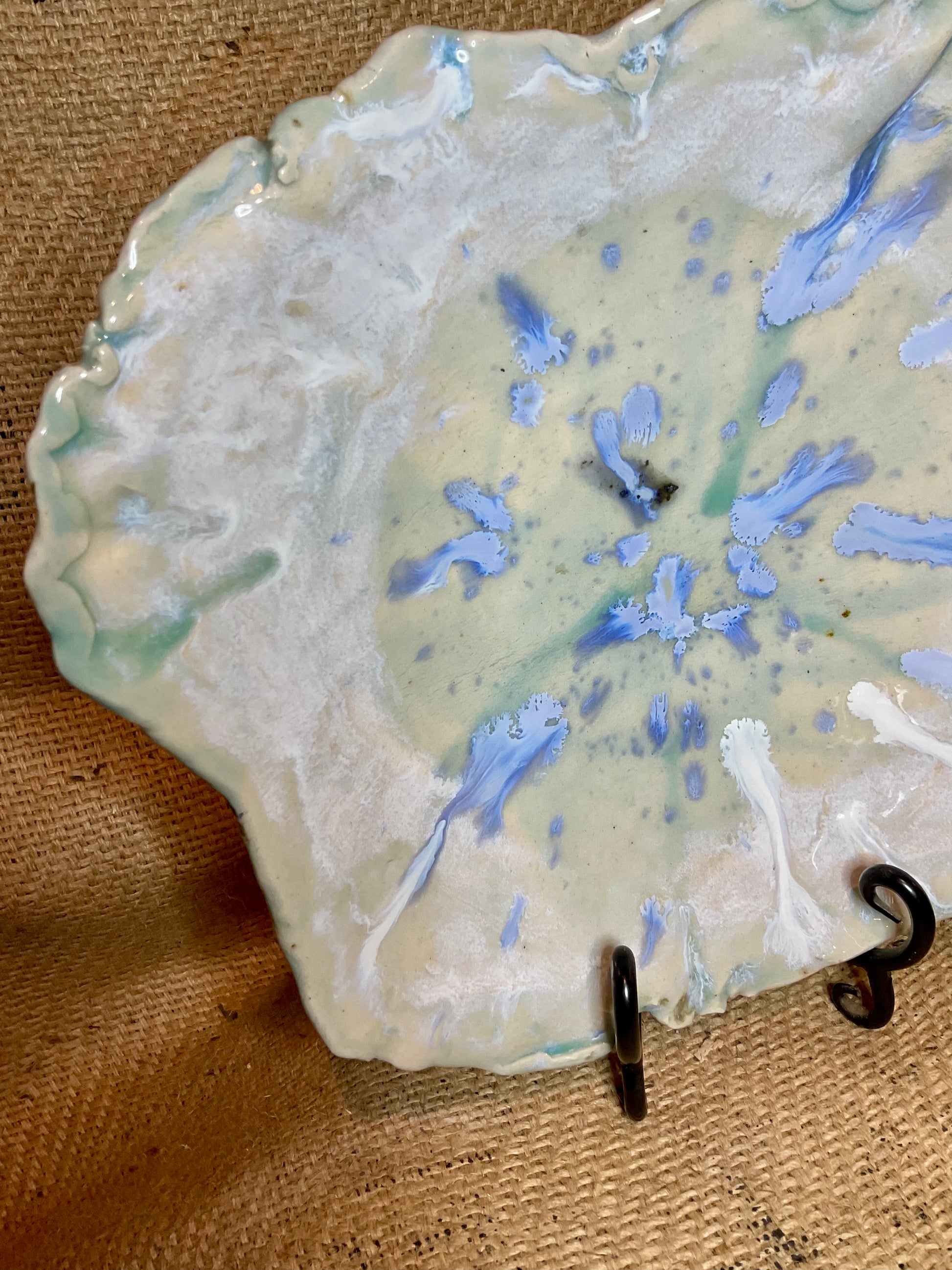 Pottery- large platter snake skin