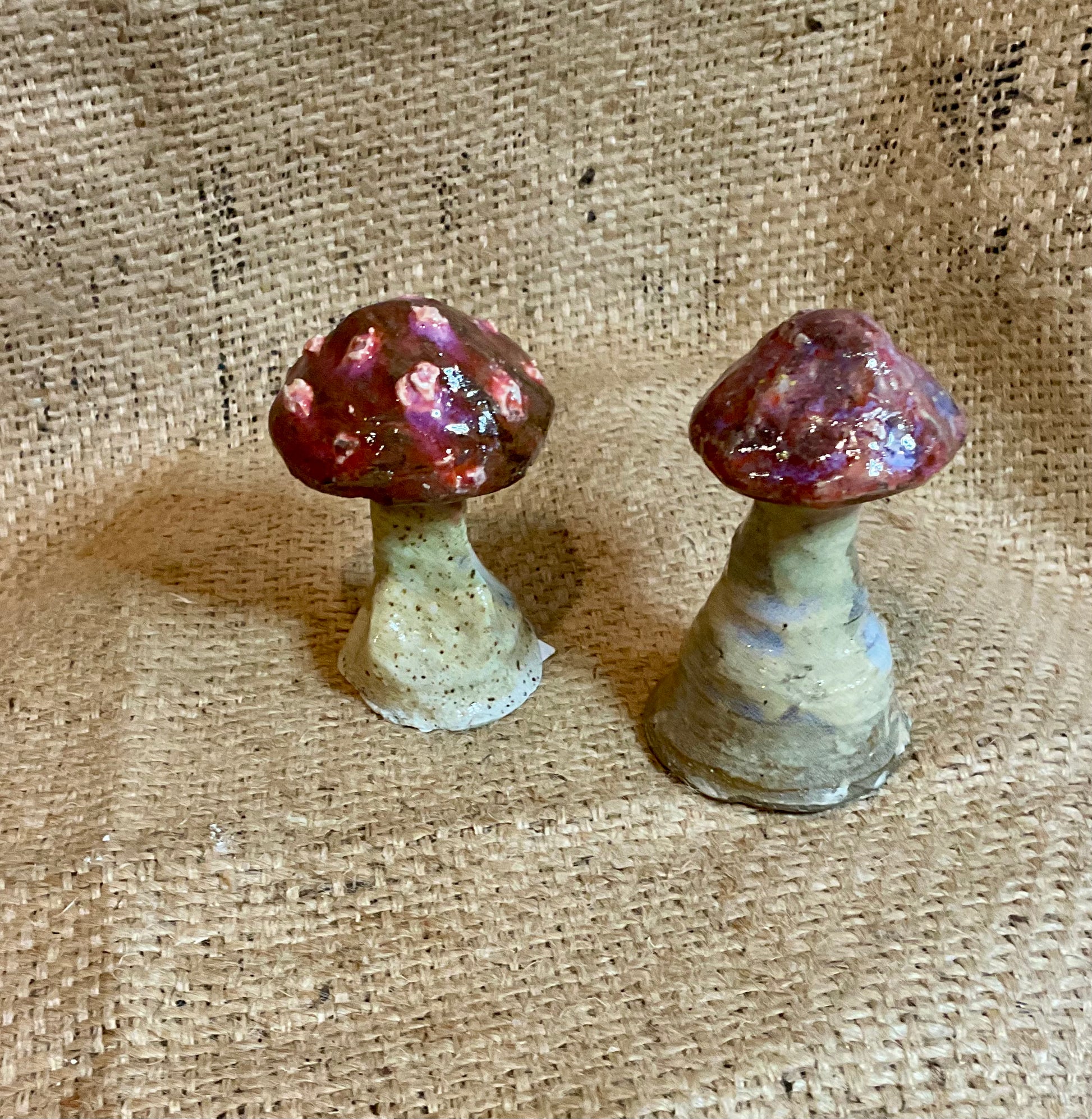 Pottery-small assorted mushrooms