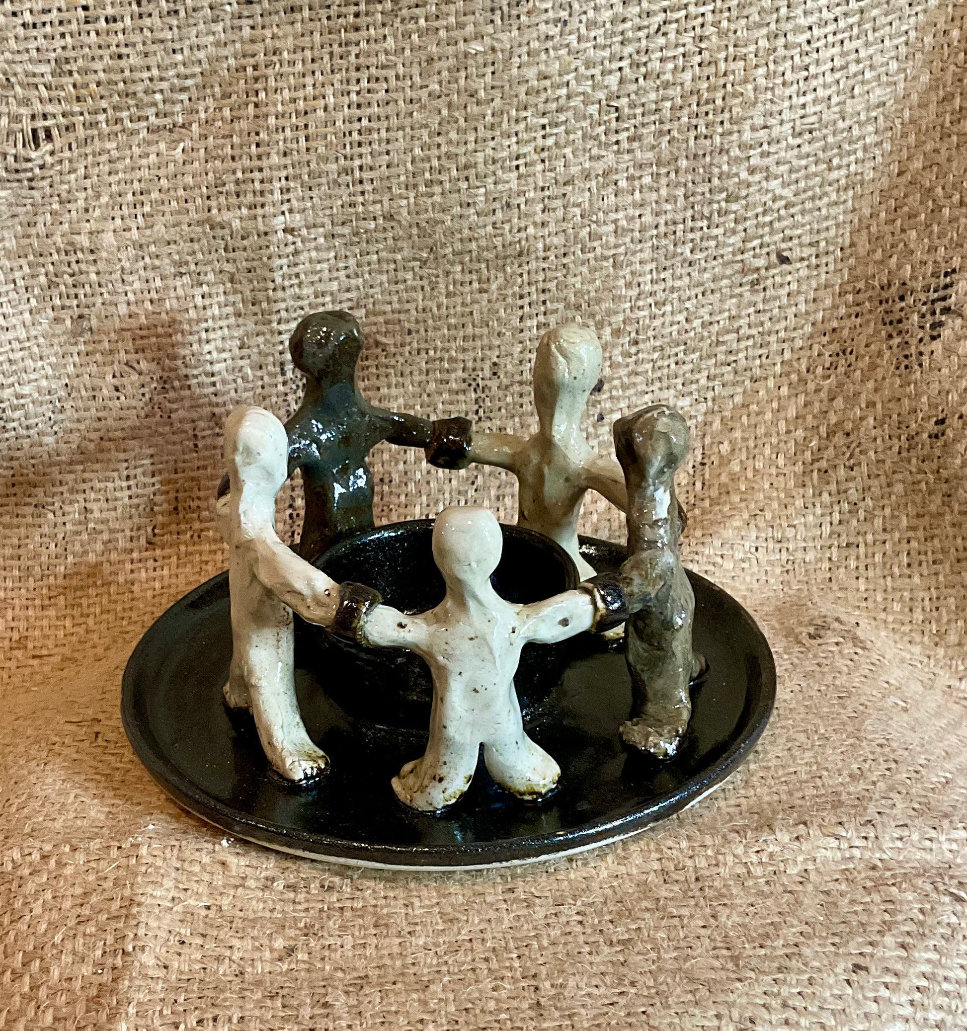 Pottery- ‘Circle of Friends’ candle holder