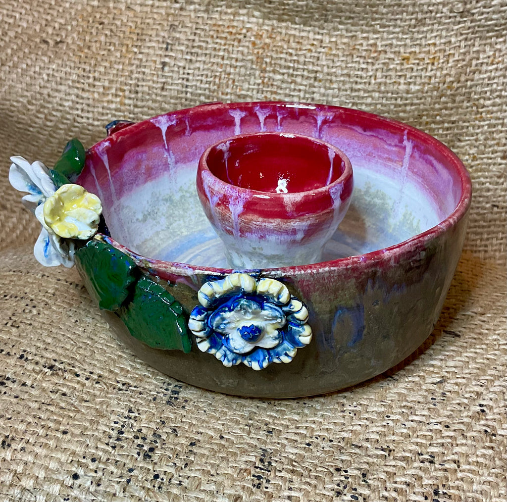 Pottery- tiki volcano bowl