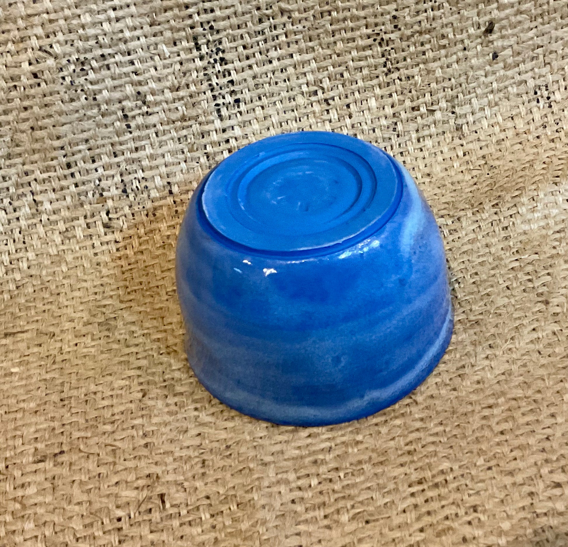Pottery- small blue bowl/cup