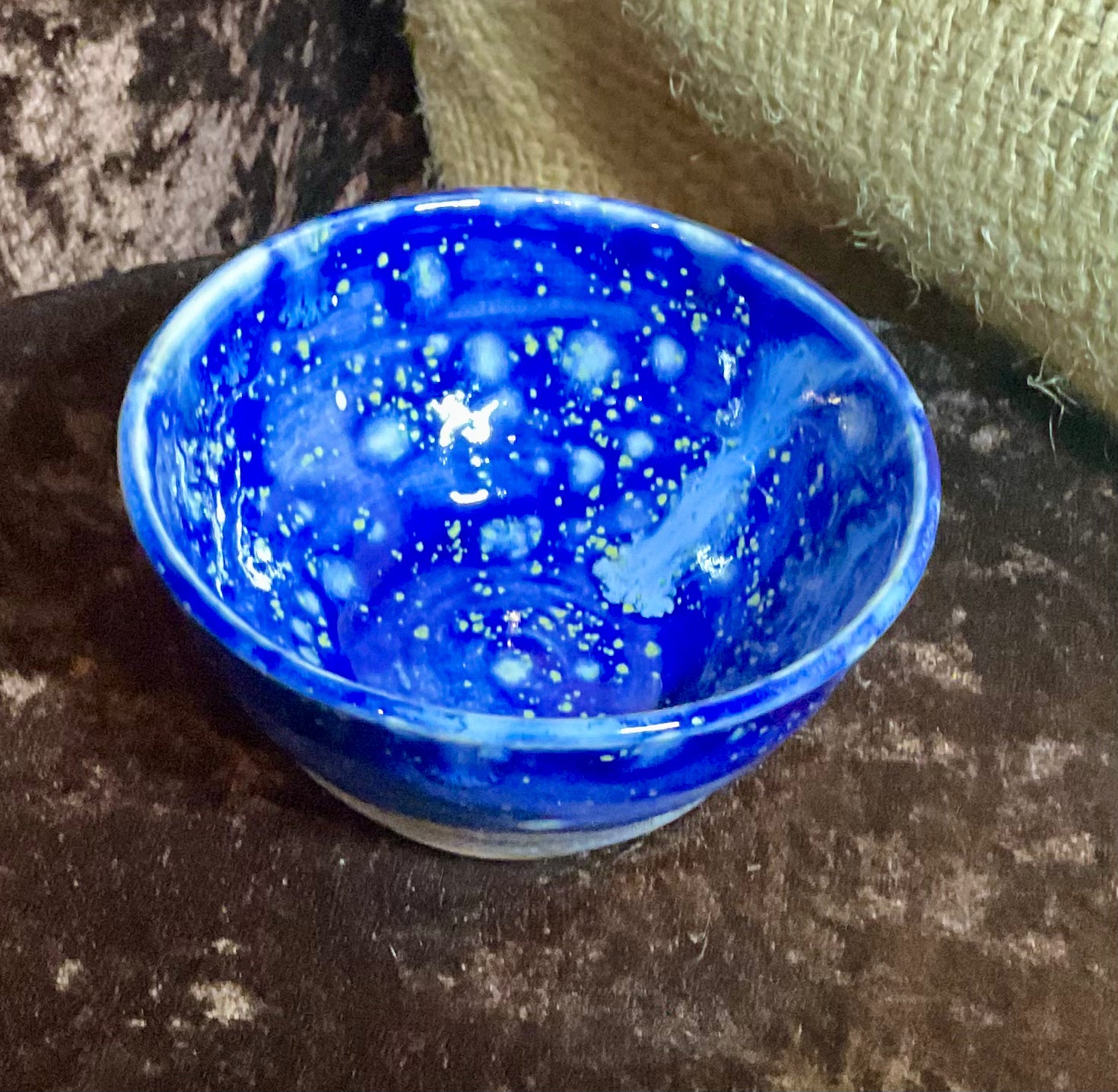 Pottery- 3.5 inch starry nights bowl