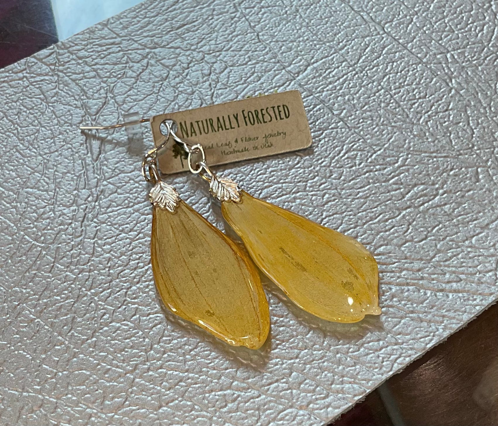 Naturally Forested-sunflower earrings
