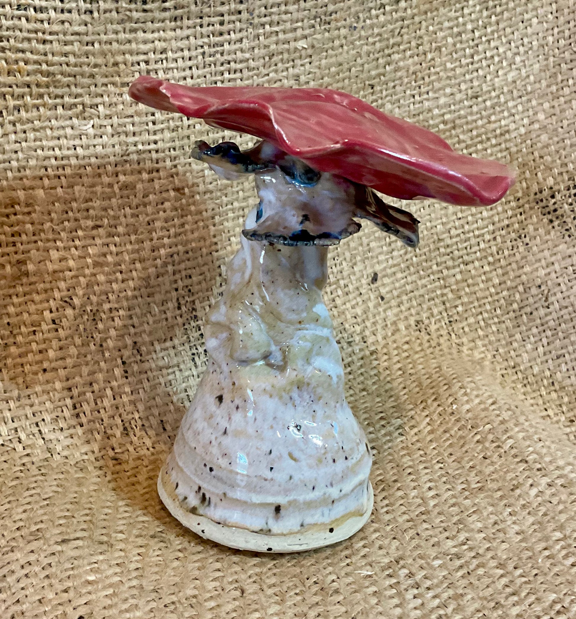 Pottery- red top mushroom