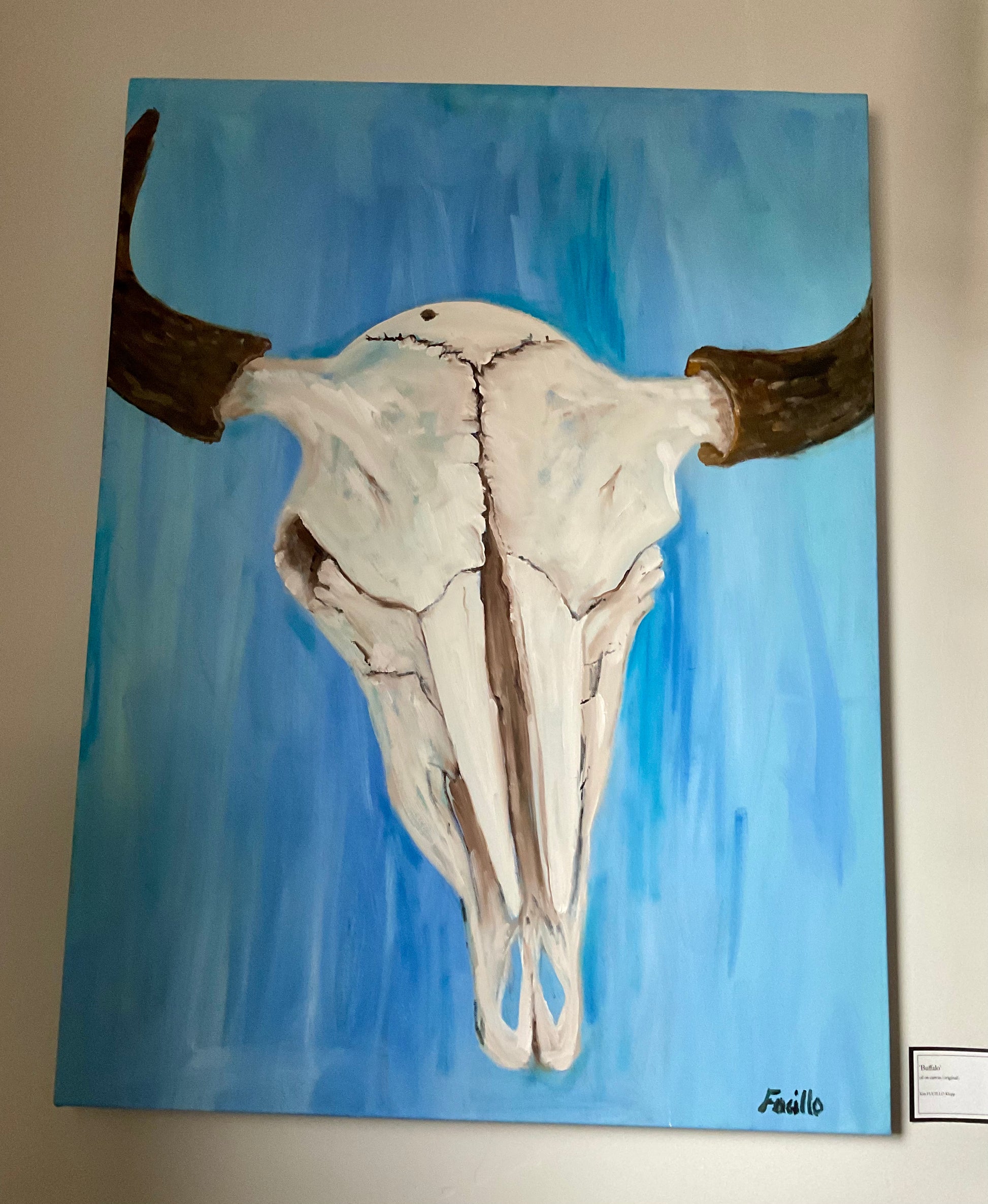 Painting- bison skull