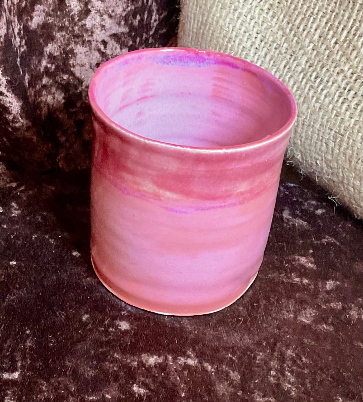 Pottery- raspberry cup
