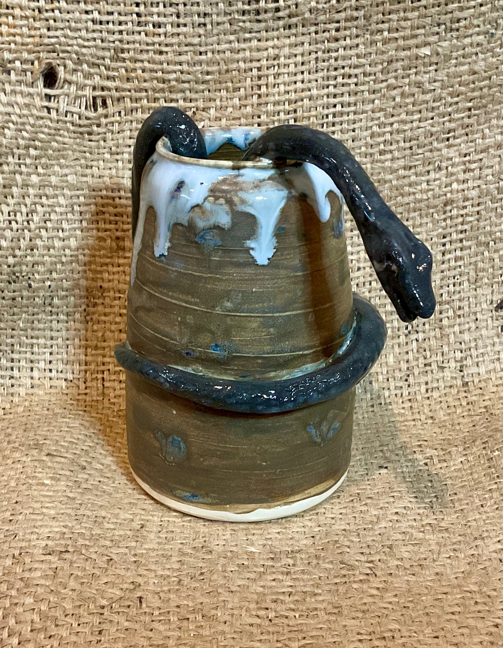 Pottery- snake vase