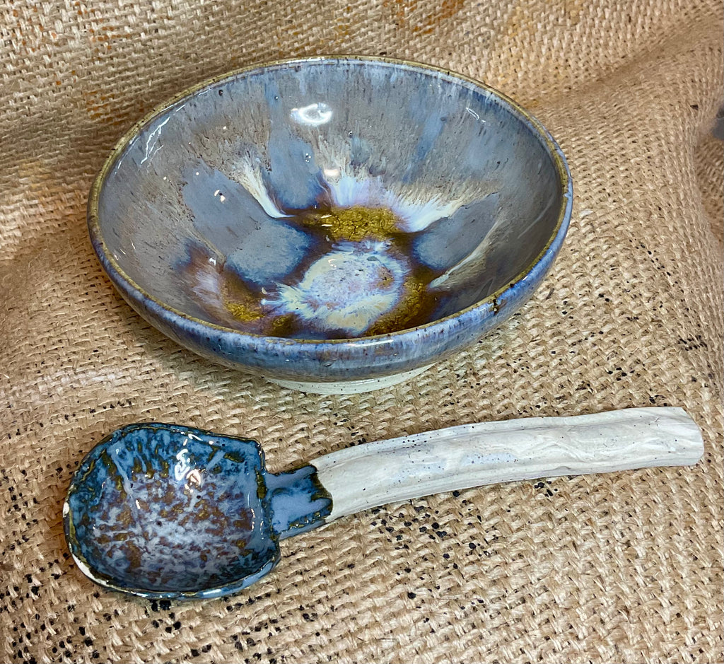 Pottery- Spoon and bowl