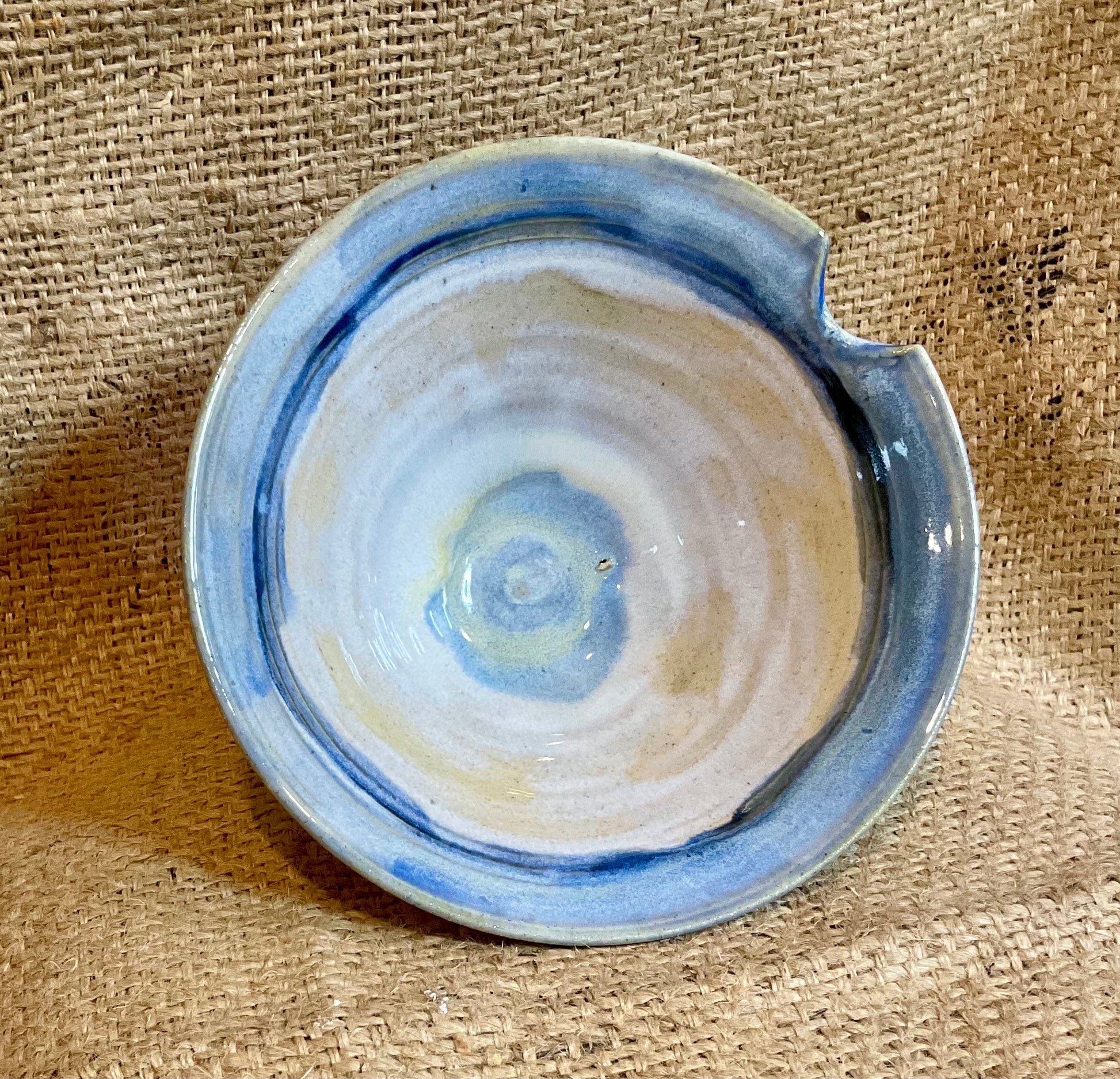 Pottery- light blue ramen bowl