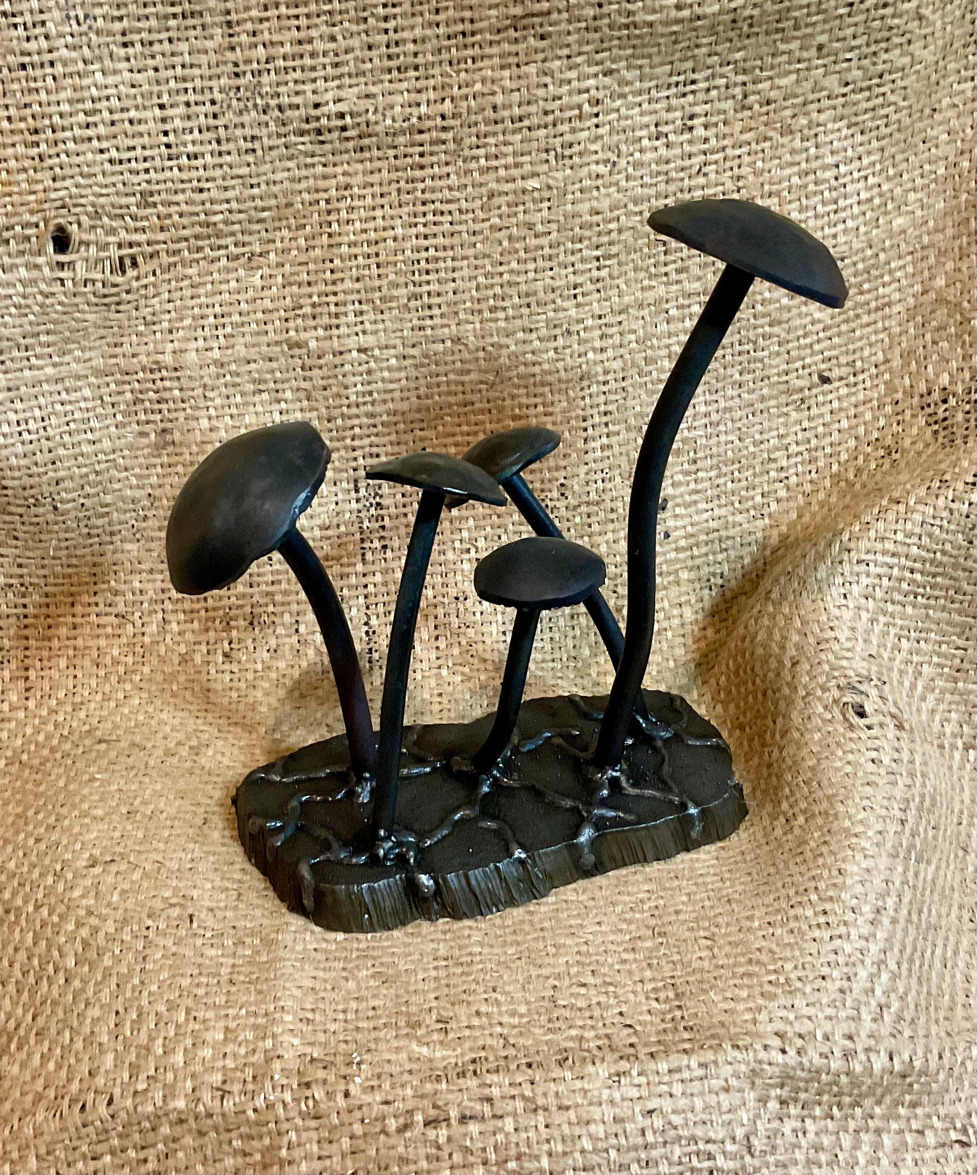 Small metal mushrooms