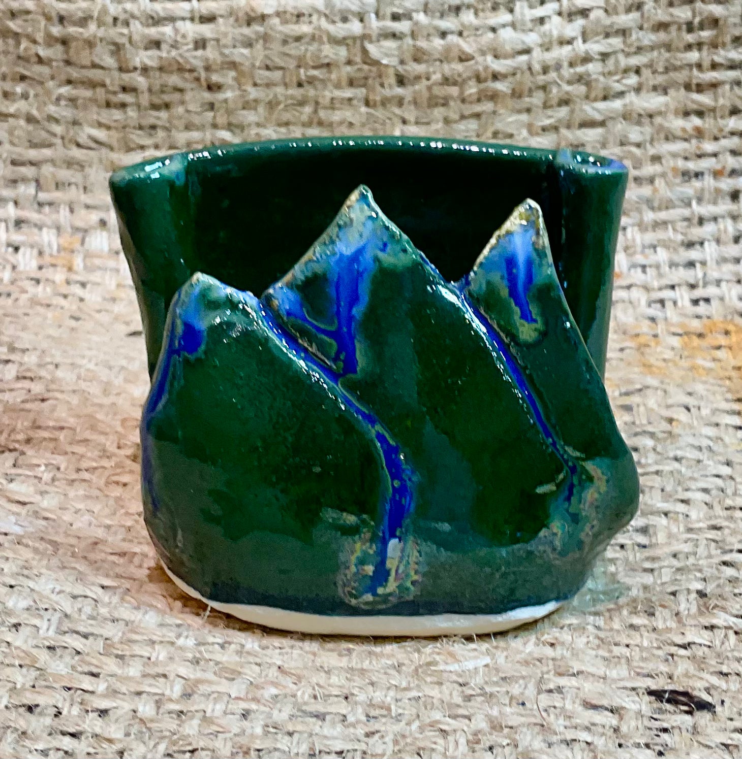 Pottery-custom biz card holder