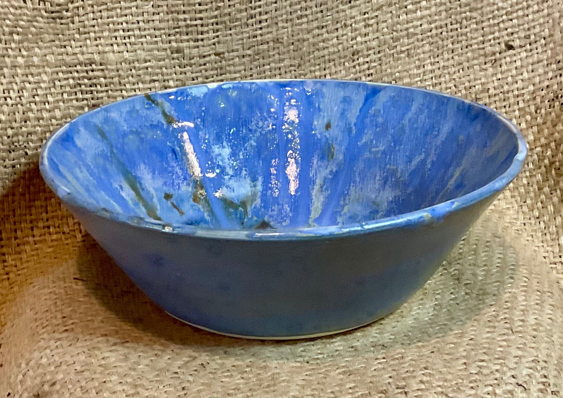 Pottery- large blue bowl